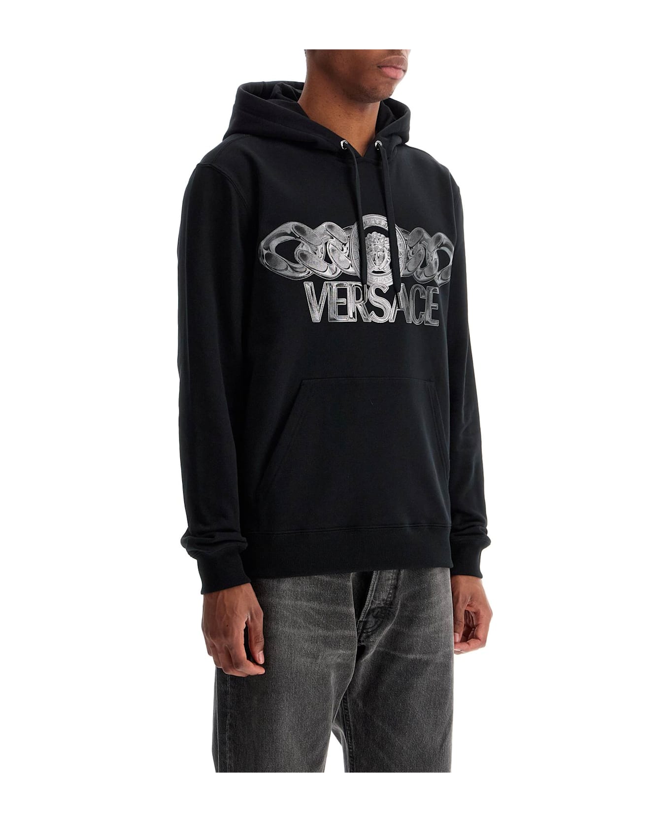 Versace 
hooded Sweatshirt With Medusa - BLACKPRINT