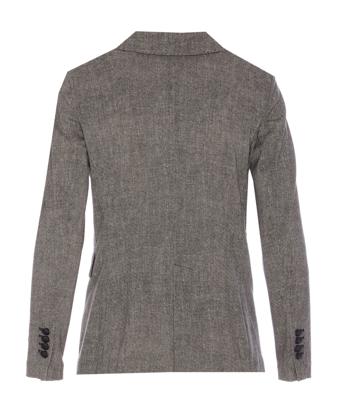 Circolo 1901 Double Breasted Buttons Closure Jacket - Grey