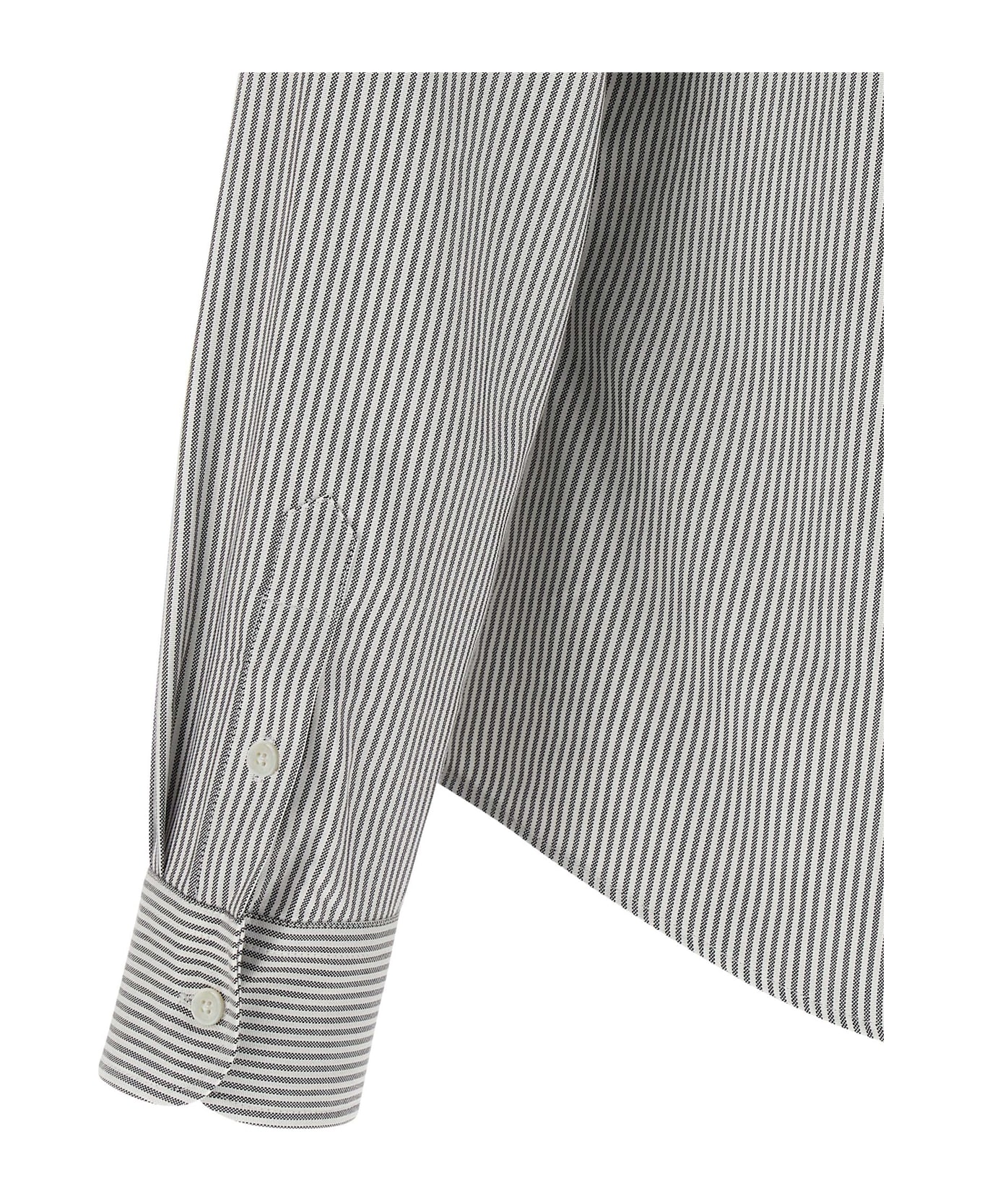 Ami Alexandre Mattiussi 
ami De Coeur
 Striped Shirt - White/Black シャツ
