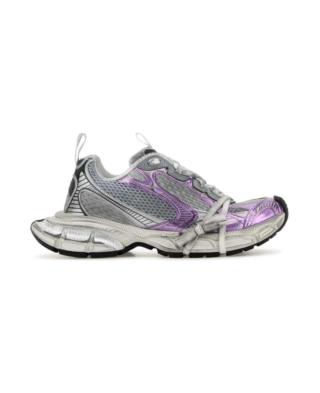 Balenciaga Multicolor Mesh And Rubber 3xl Sneakers - GREYPURPLEWHITE