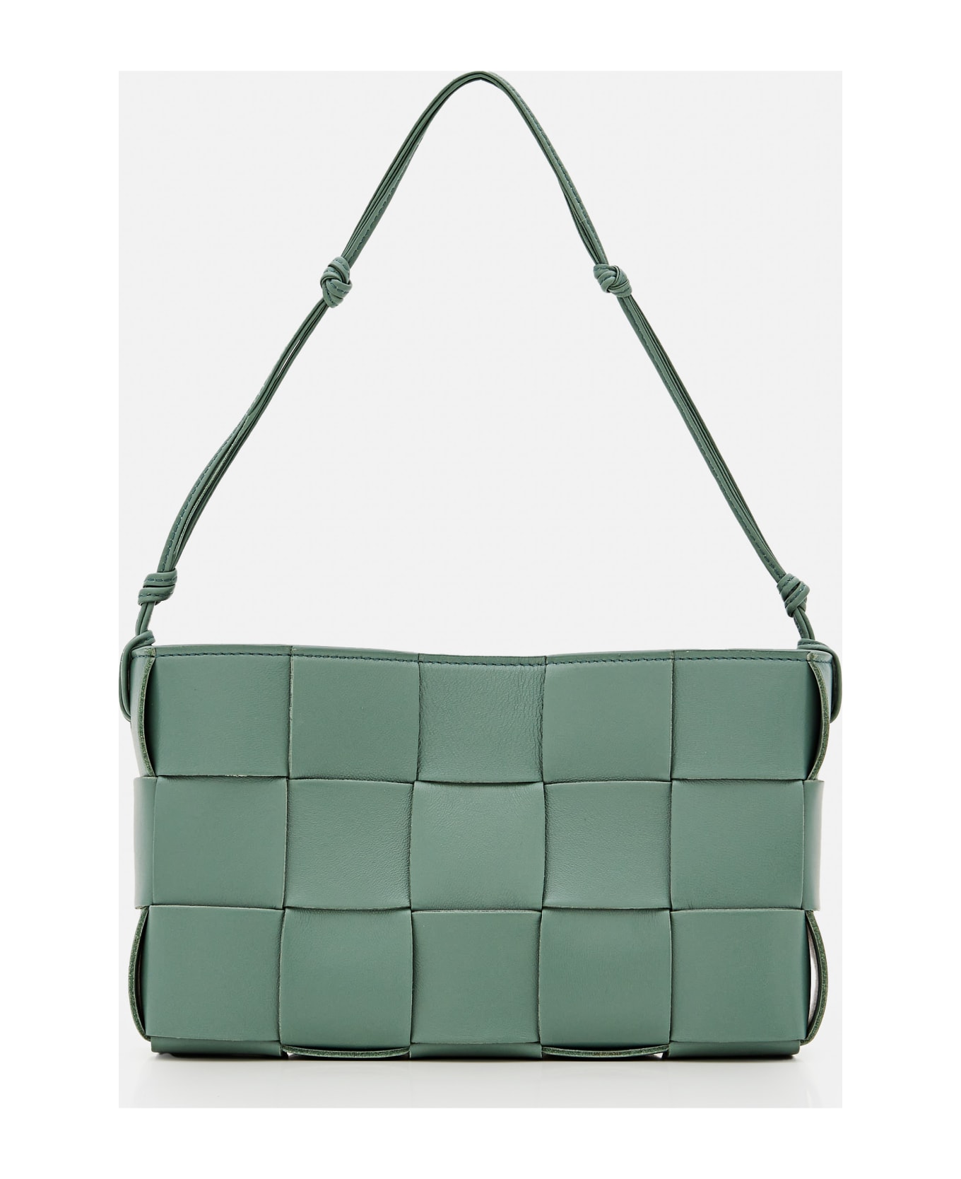 Bottega Veneta Cassette Pouch W/ Strap Leather Shoulder Bag - Green