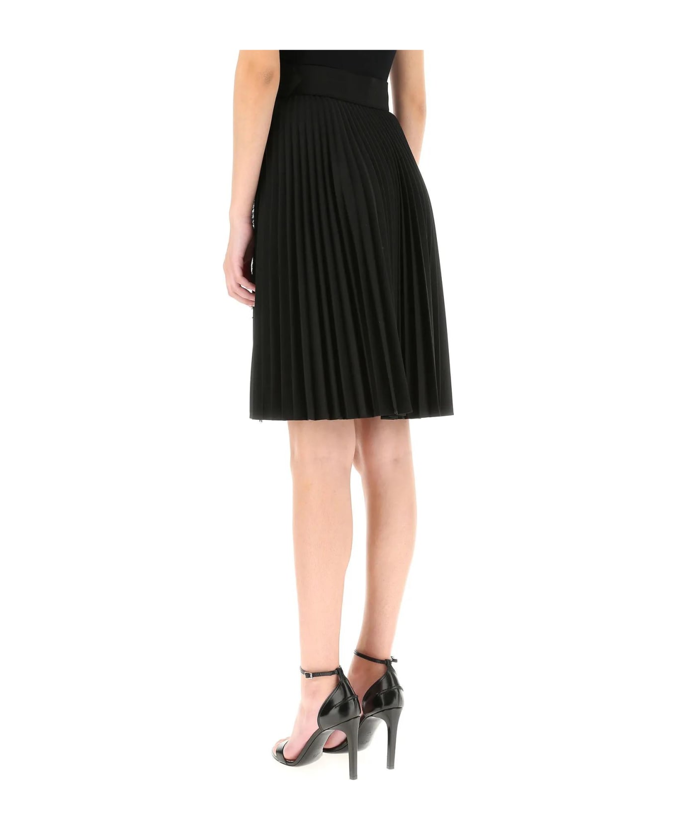 Burberry Black Stretch Polyester Blend Skirt - BLACK