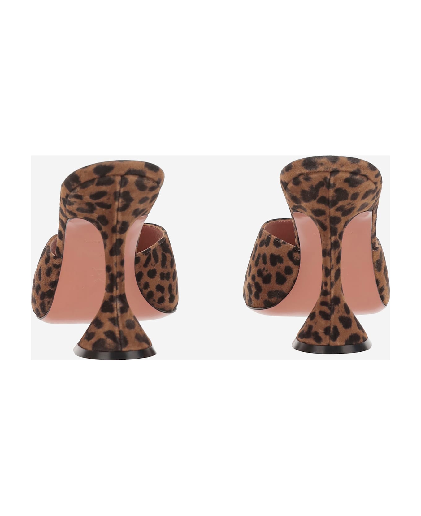 Amina Muaddi Lupita Leather Sandals - Brown