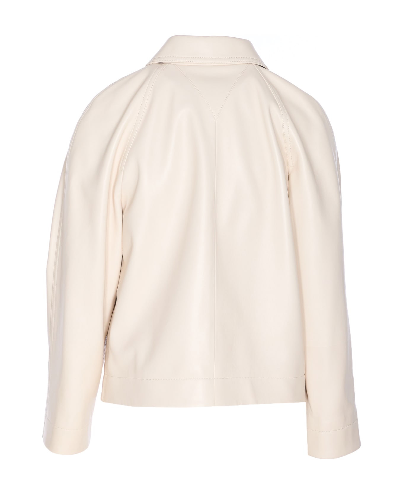 Bottega Veneta Leather Jacket - White
