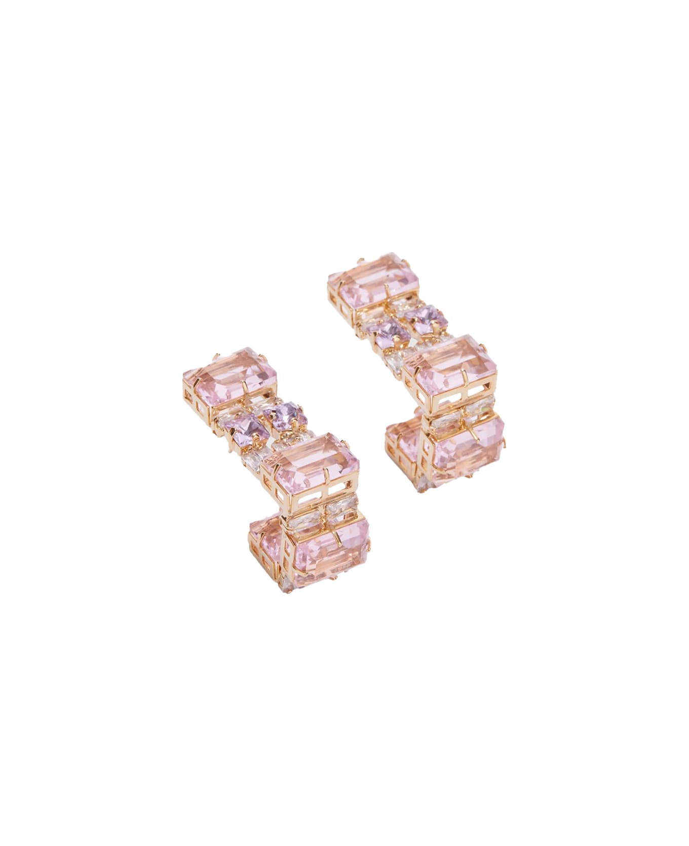 Ermanno Scervino Earrings With Pink Stones - Pink