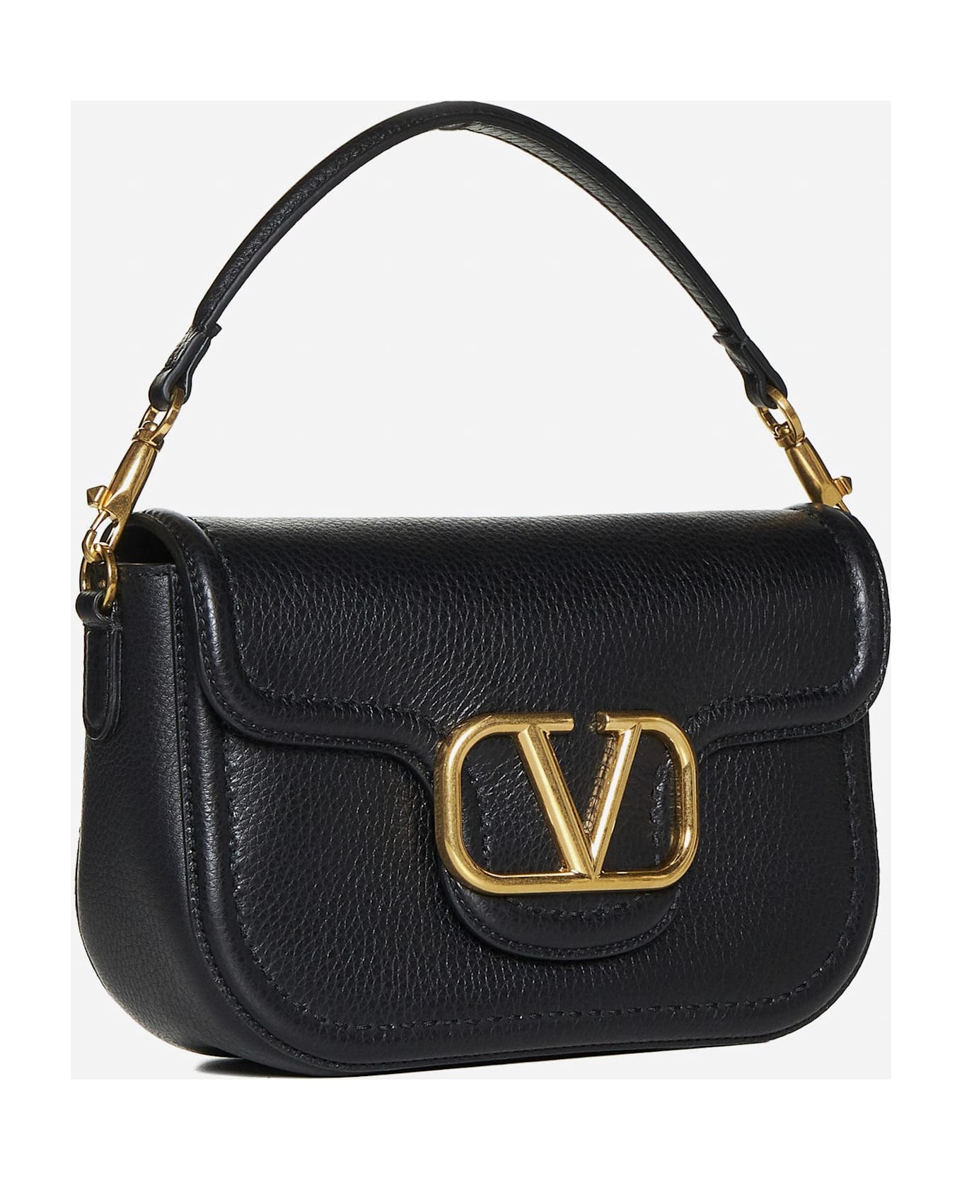 Valentino Garavani Vlogo Signature Leather Bag - Black