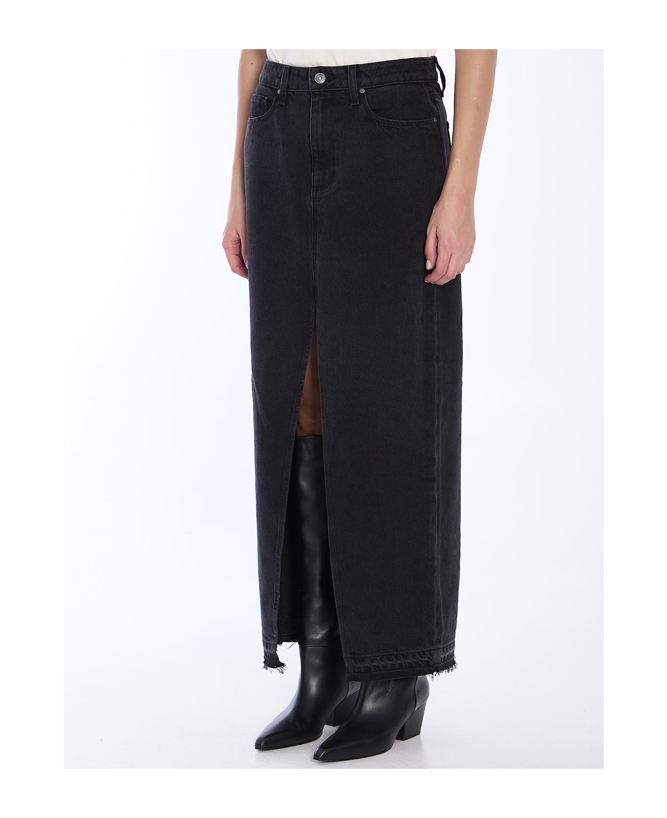 Paige Angela Maxi Skirt - BLACK