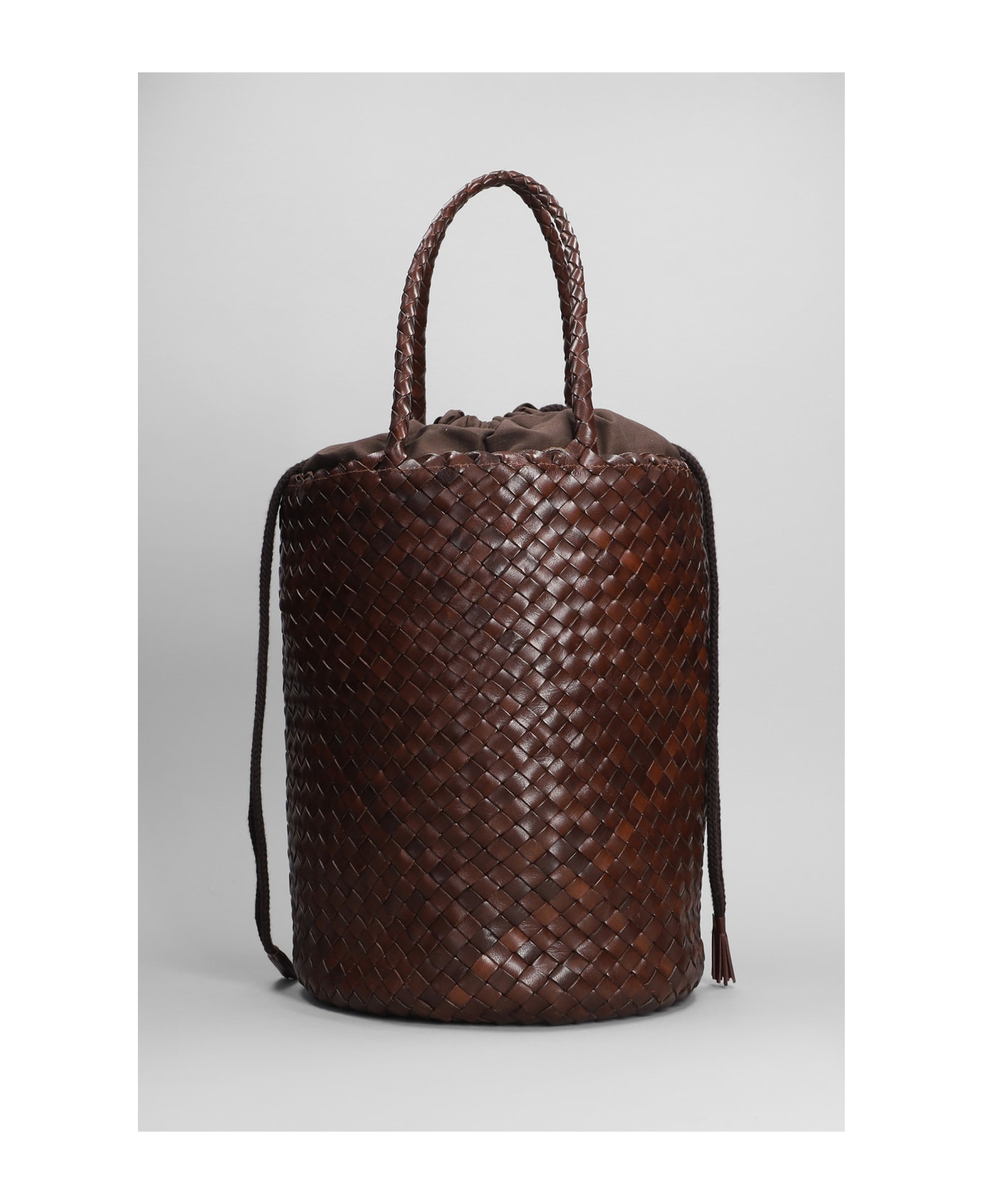 Dragon Diffusion Jacky Bucket Hand Bag In Brown Leather - brown
