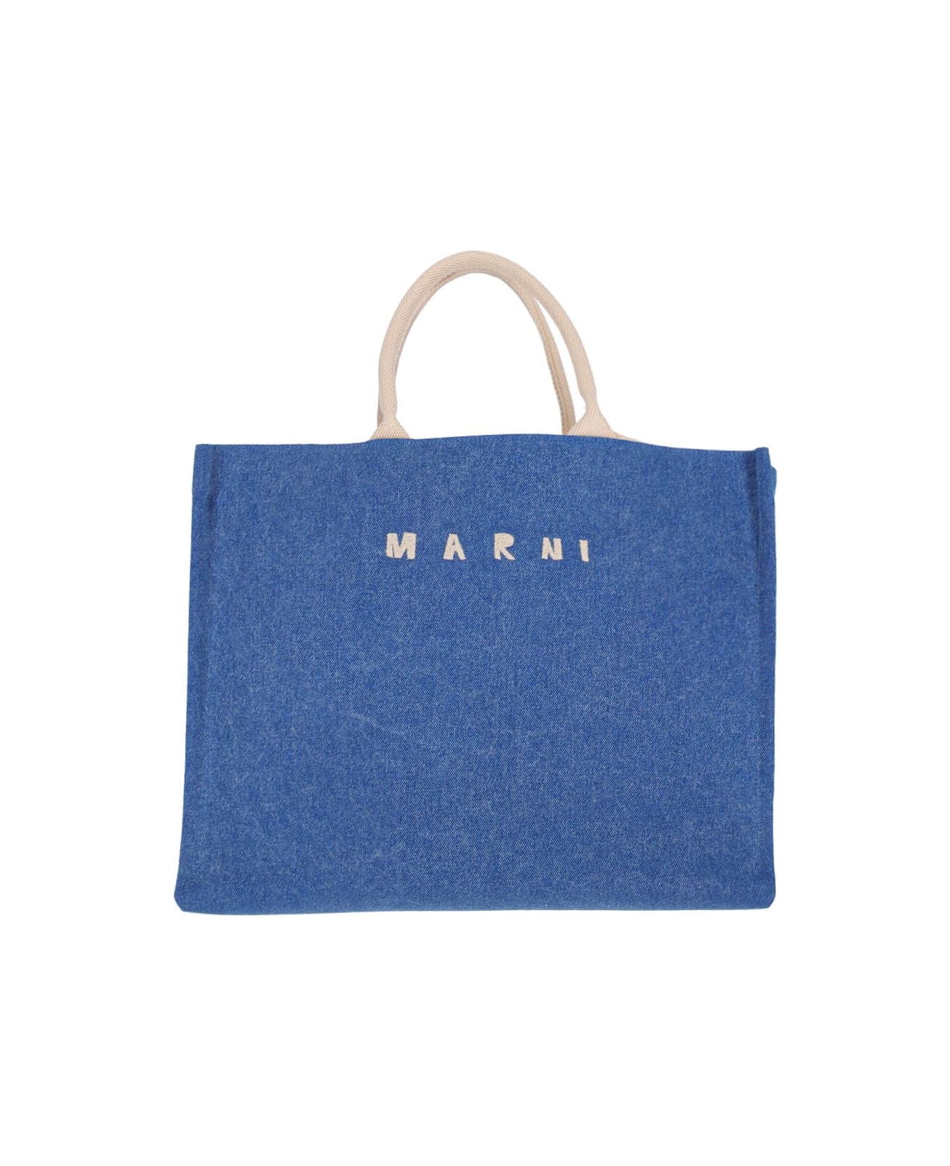 Marni 
east/west
 Large Tote Bag - Light Blue