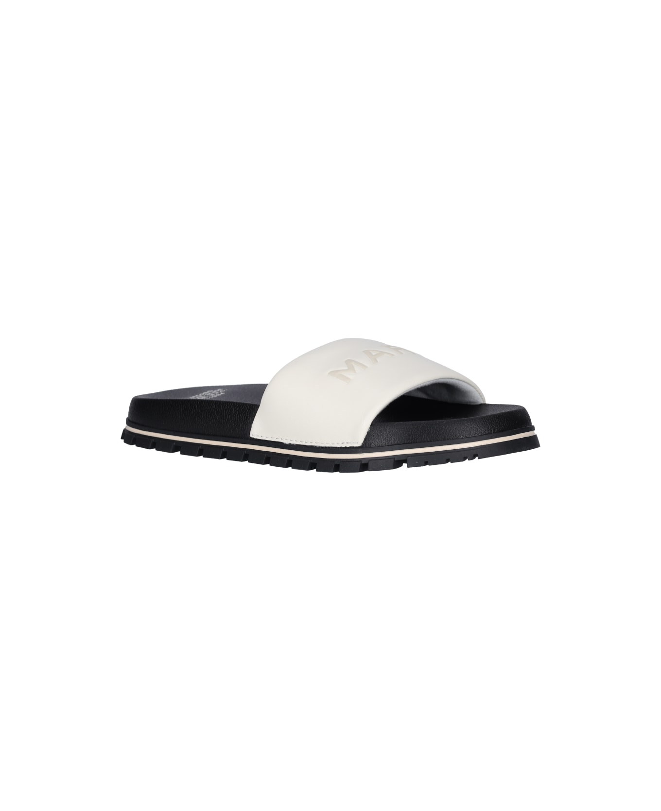 Marc Jacobs 'the Leather' Slide Sandals - White サンダル