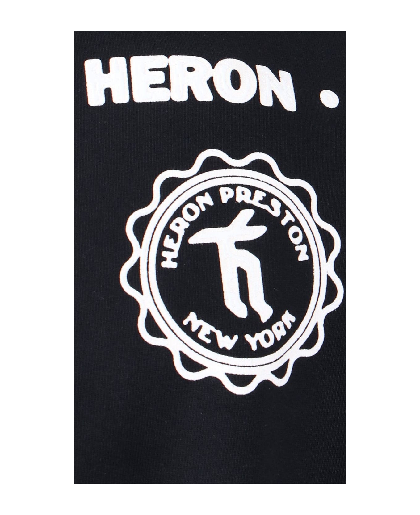 HERON PRESTON 'medieval' Crew Neck Sweatshirt - Black