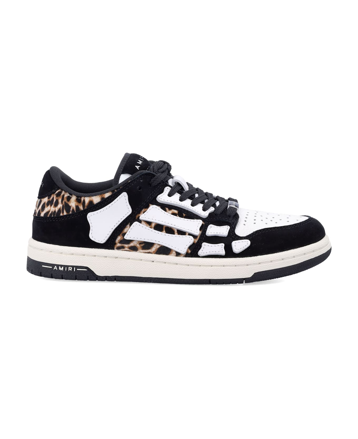 AMIRI Woman Leopard Skel-top Low - BLACK