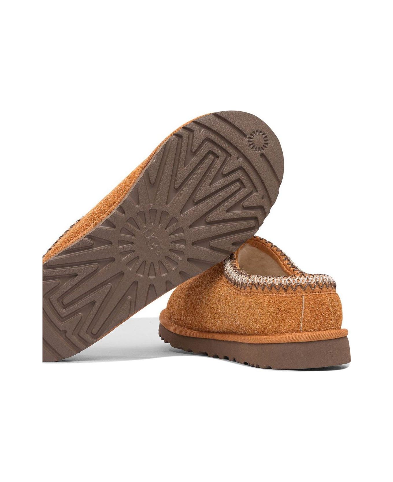 UGG Tasman Shaggy Mules - Leather Brown