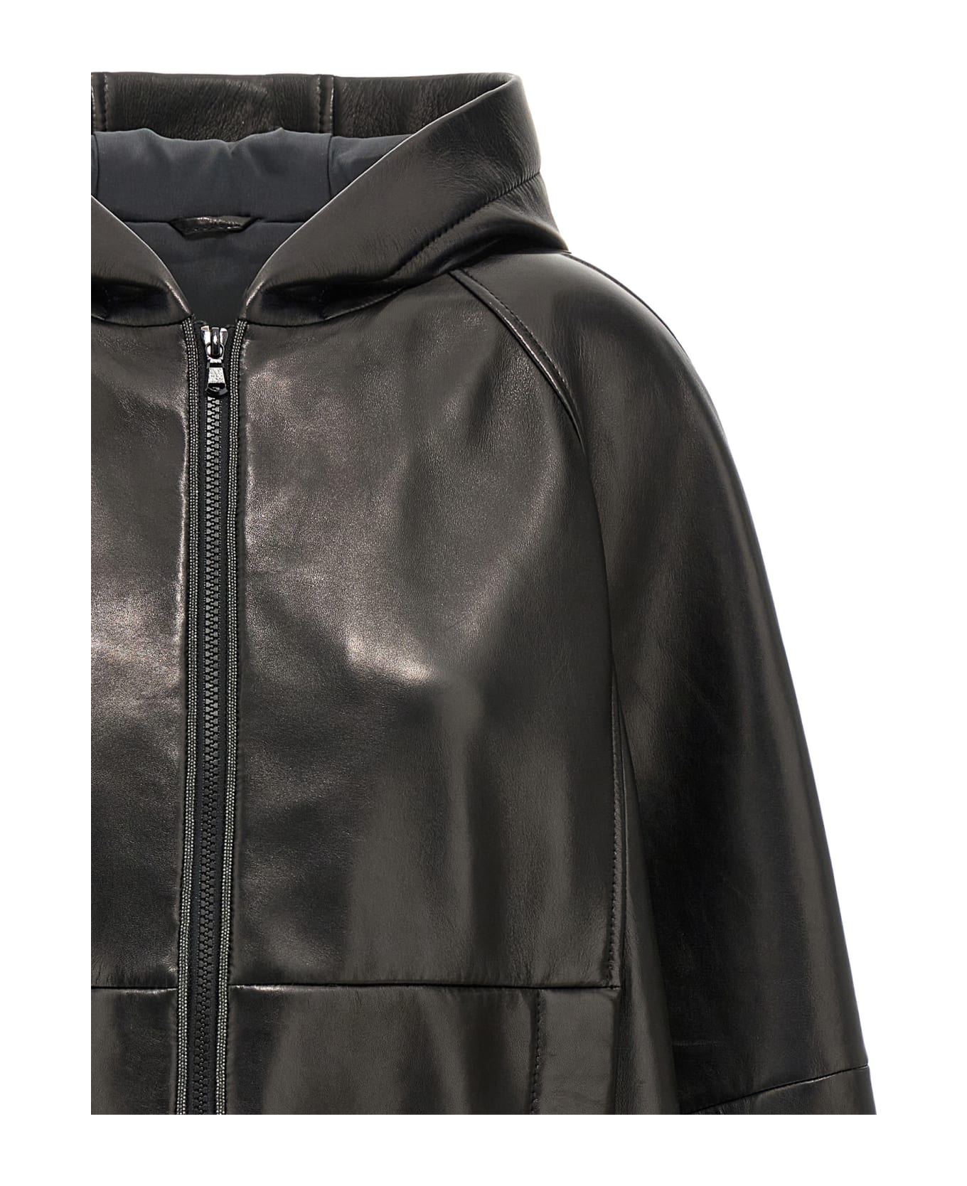 Brunello Cucinelli 'monile' Hooded Jacket - Black