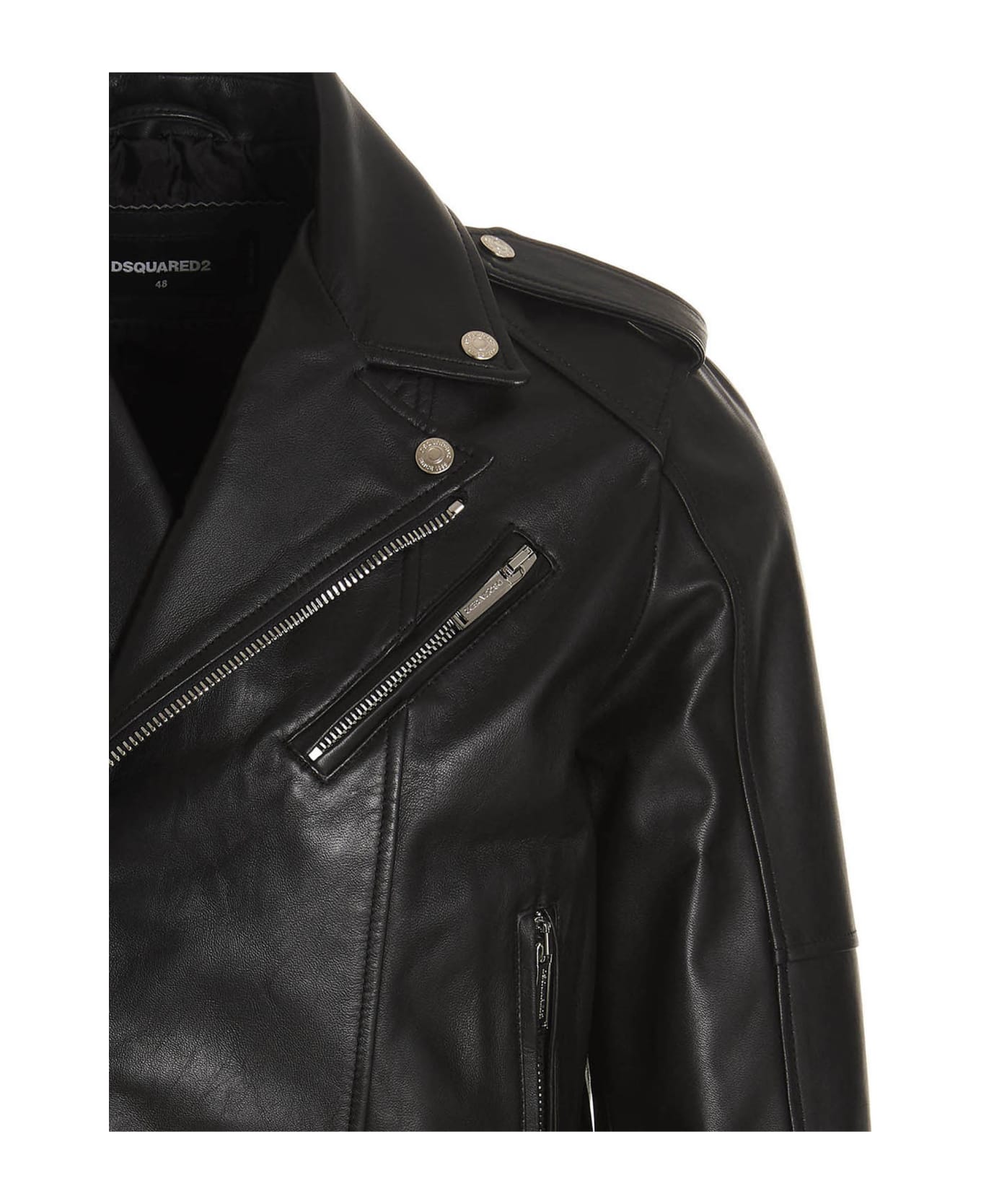 Dsquared2 Kiodo
 Leather Jacket - Black