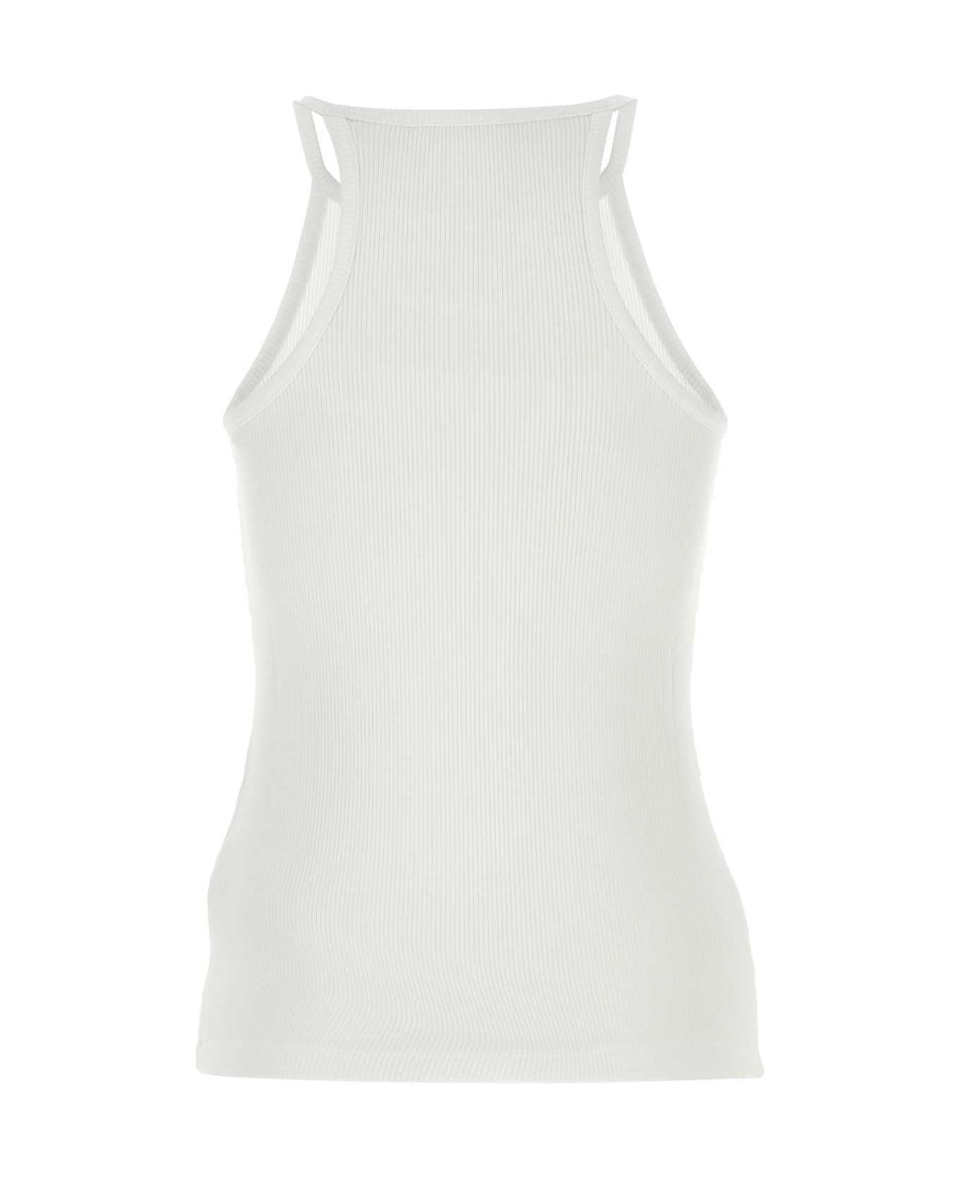 Givenchy White Stretch Viscose Blend Tank Top - White