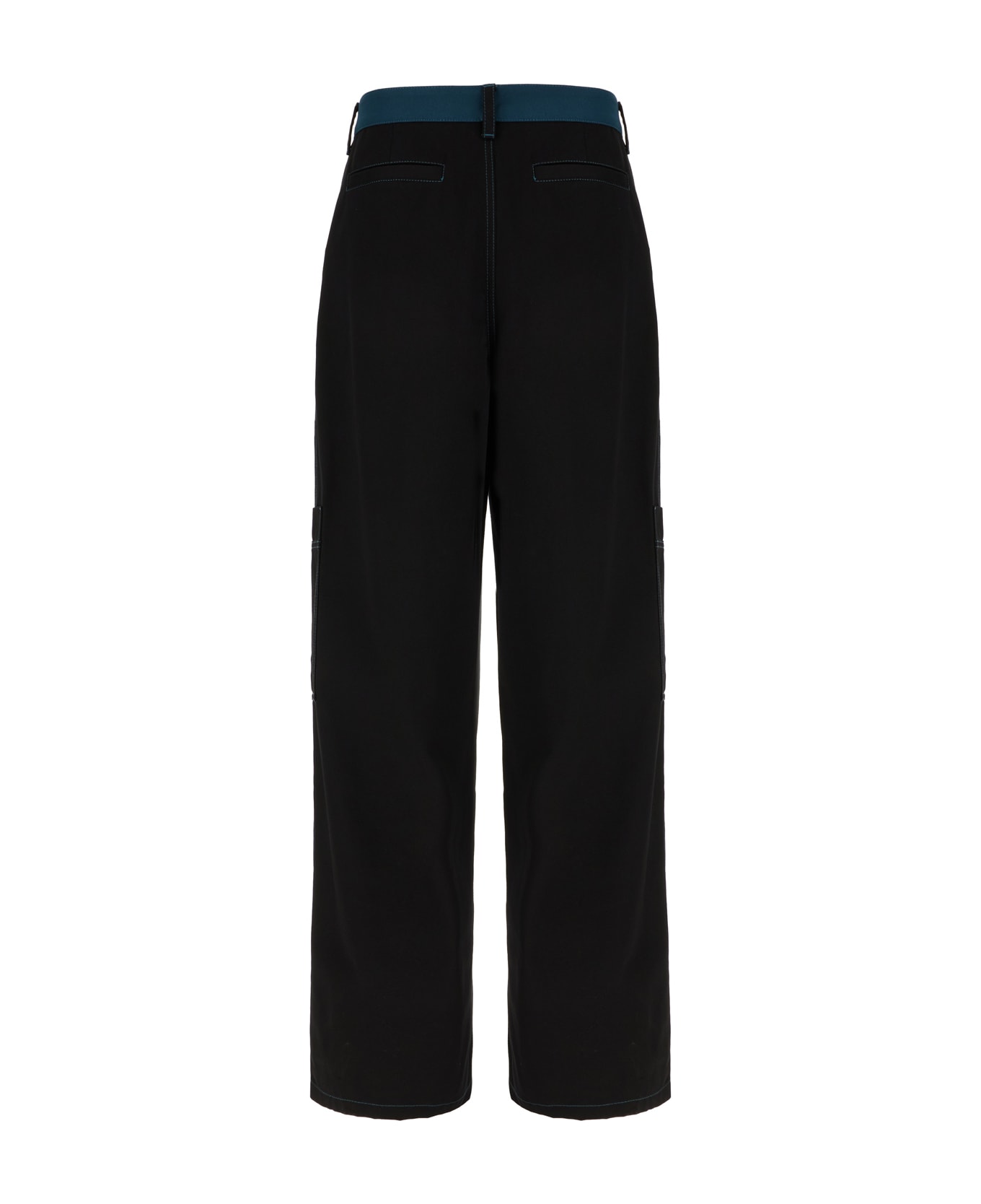 Off-White Black Cotton Cargo Pants - BLACK
