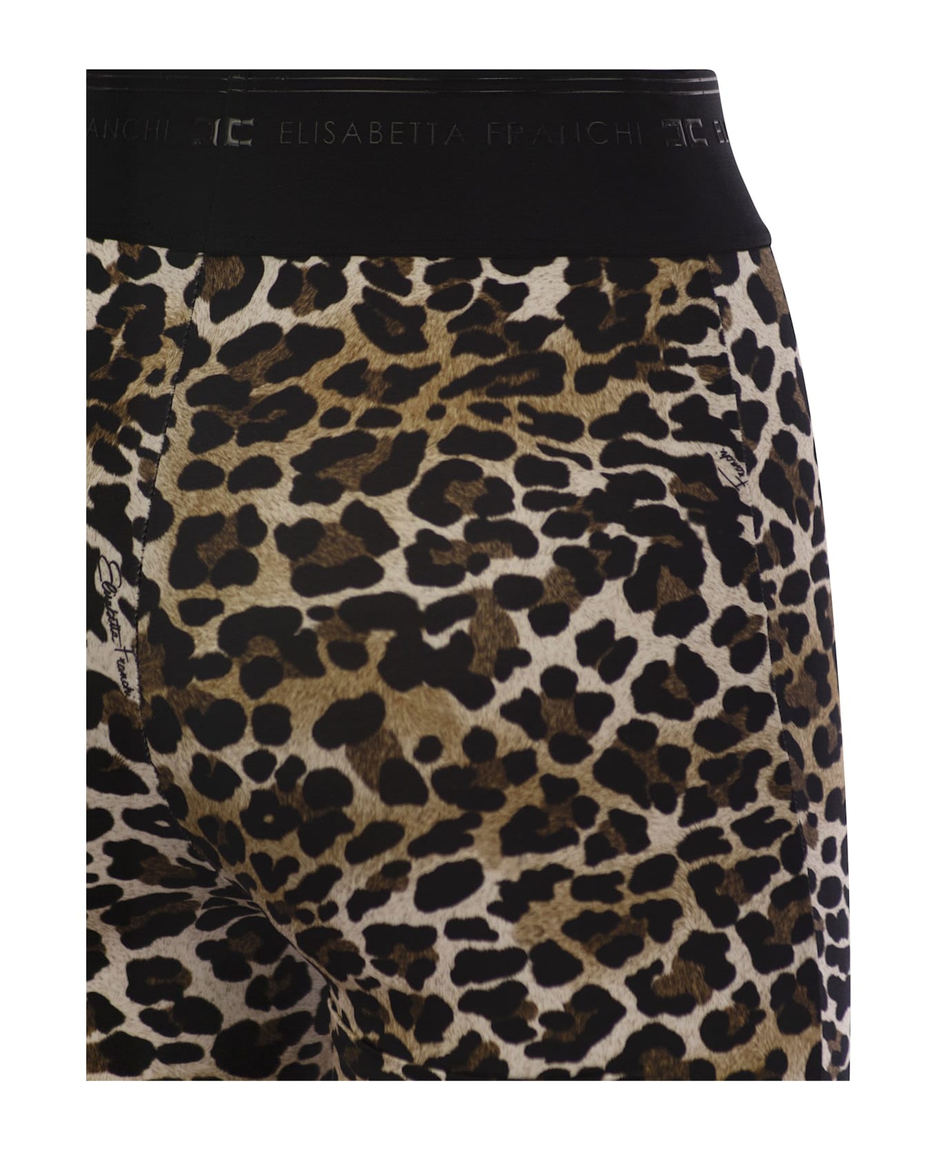 Elisabetta Franchi Animalier Printed Slim Fit Leggings - Brown
