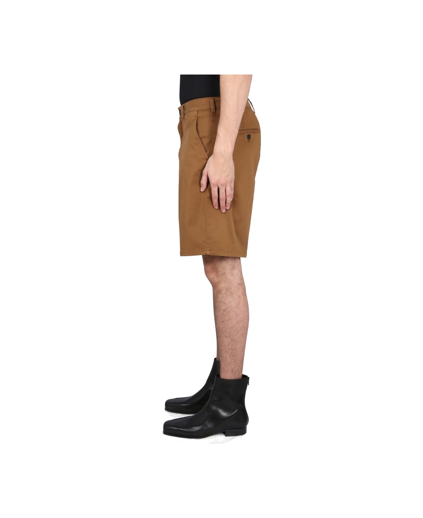 Department Five Cotton Bermuda Shorts - BROWN