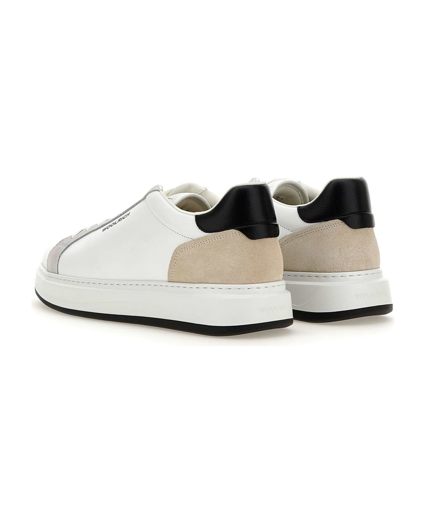 Woolrich "arrow" Leather Sneakers - WHITE