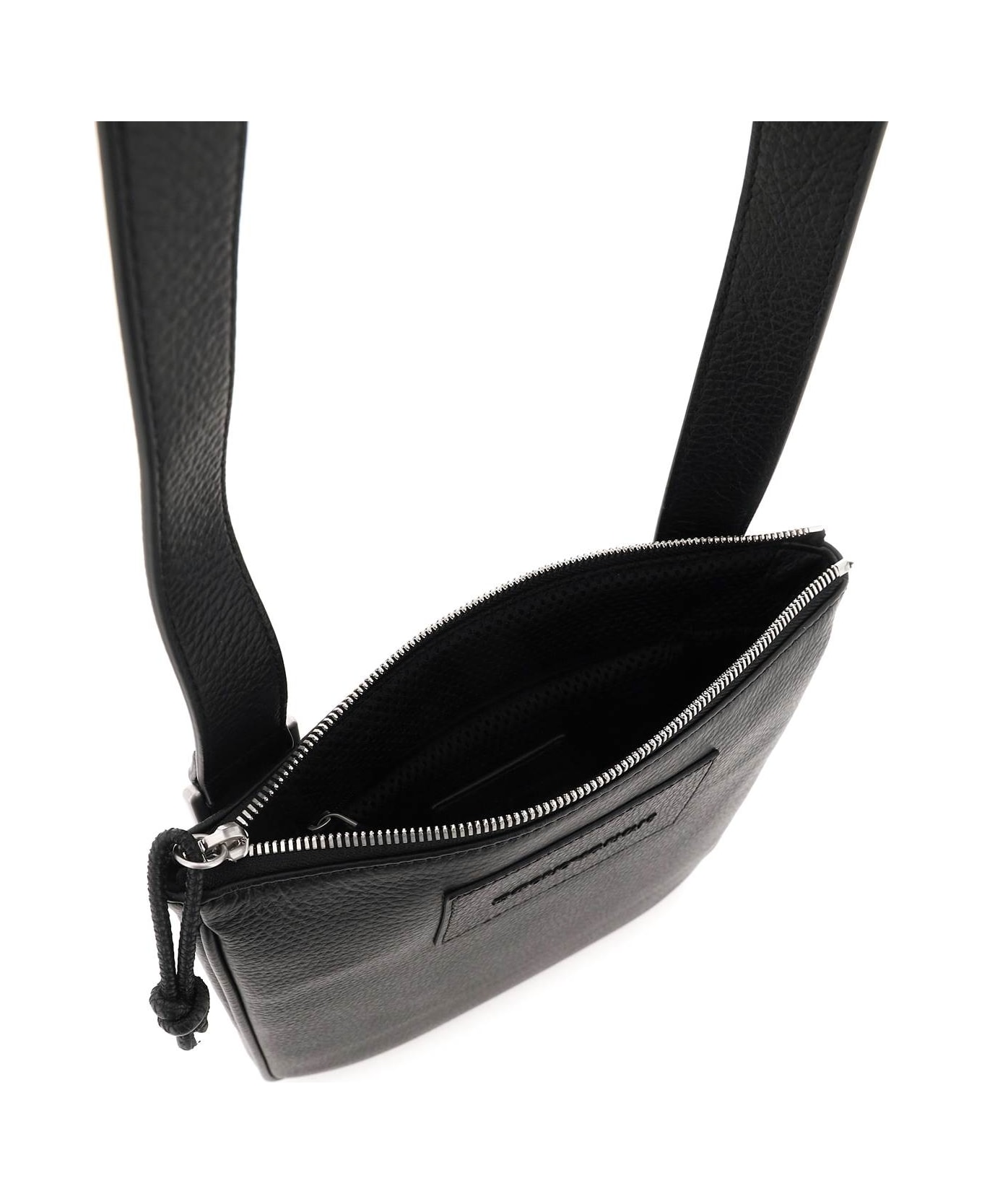 Emporio Armani Leather Crossbody Bag - NERO (Black) ショルダーバッグ