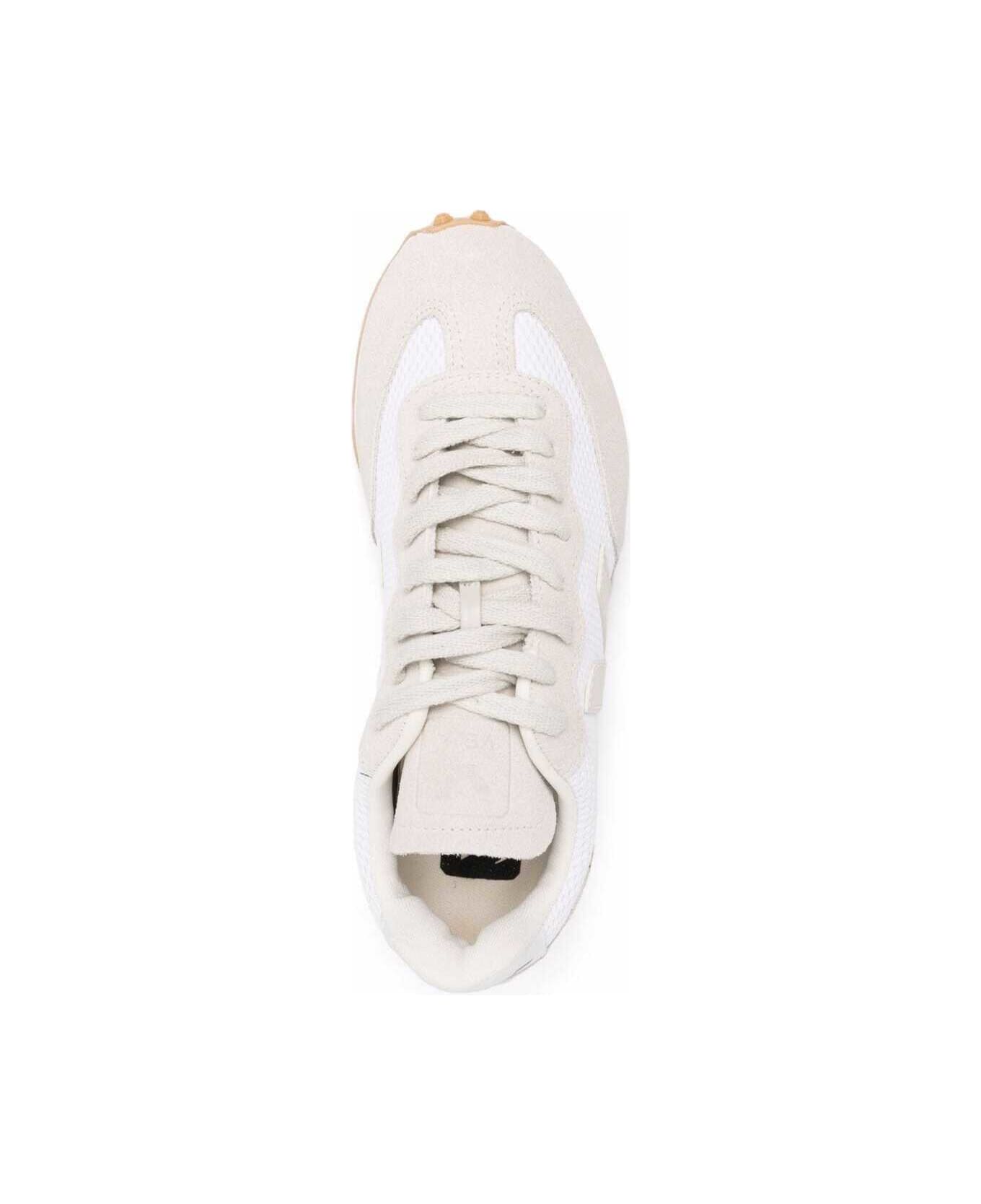 Veja Alveo Recycled Fabric And Suede Sneakers - White Natural