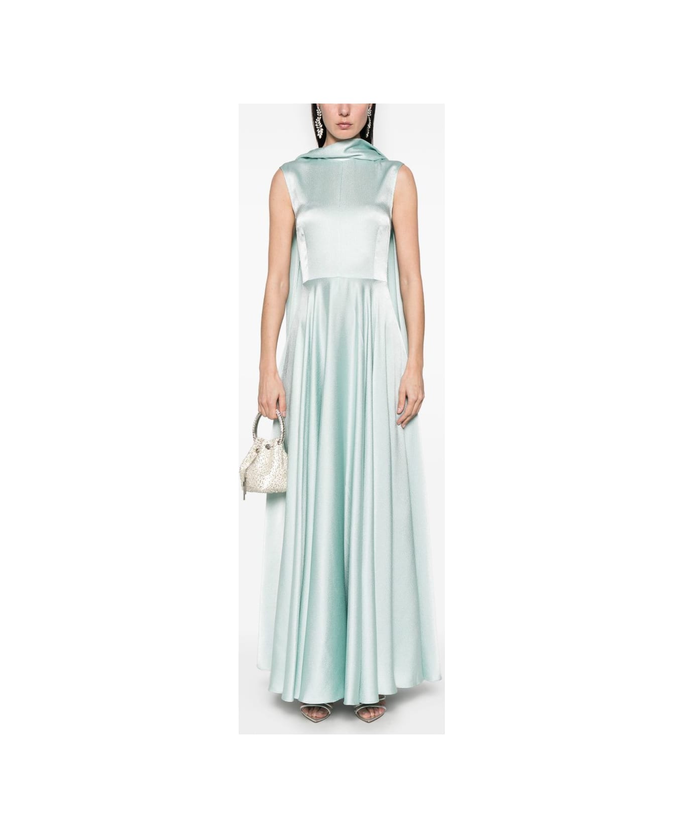Solace London Emelia Maxi Dress - Clear Blue