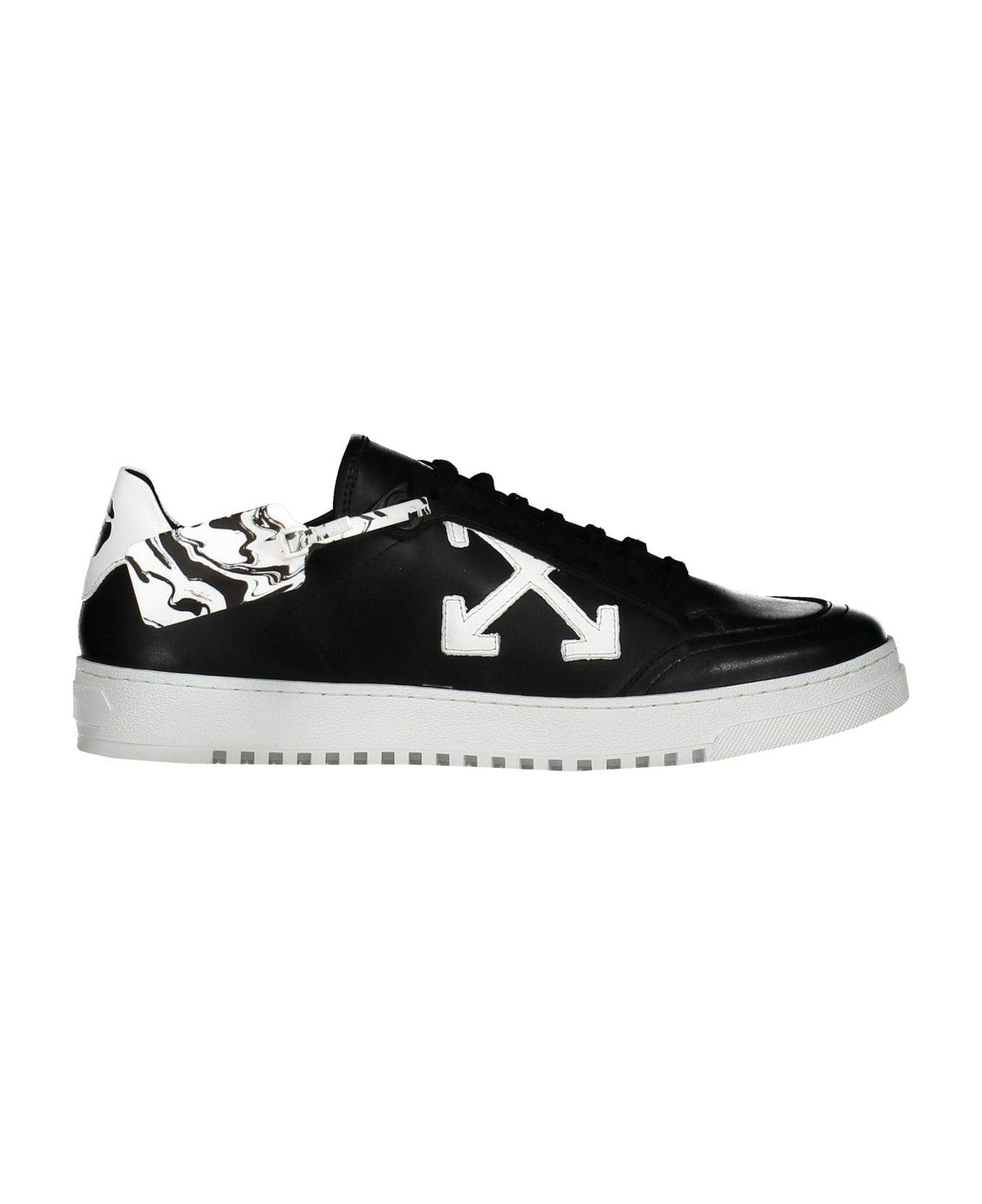 Off-White Leather Low-top Sneakers - black