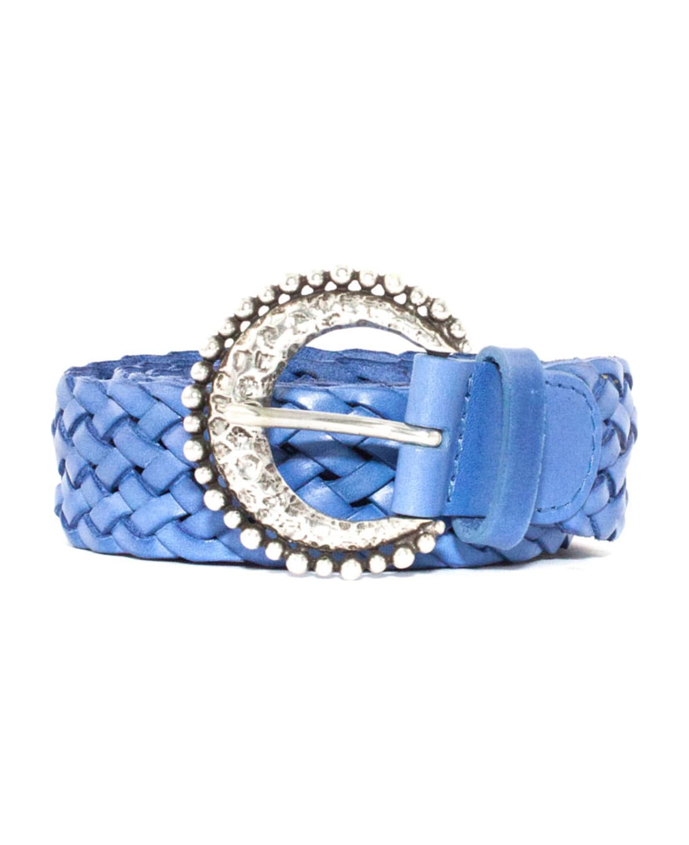 Orciani Braided Leather Belt - Blu