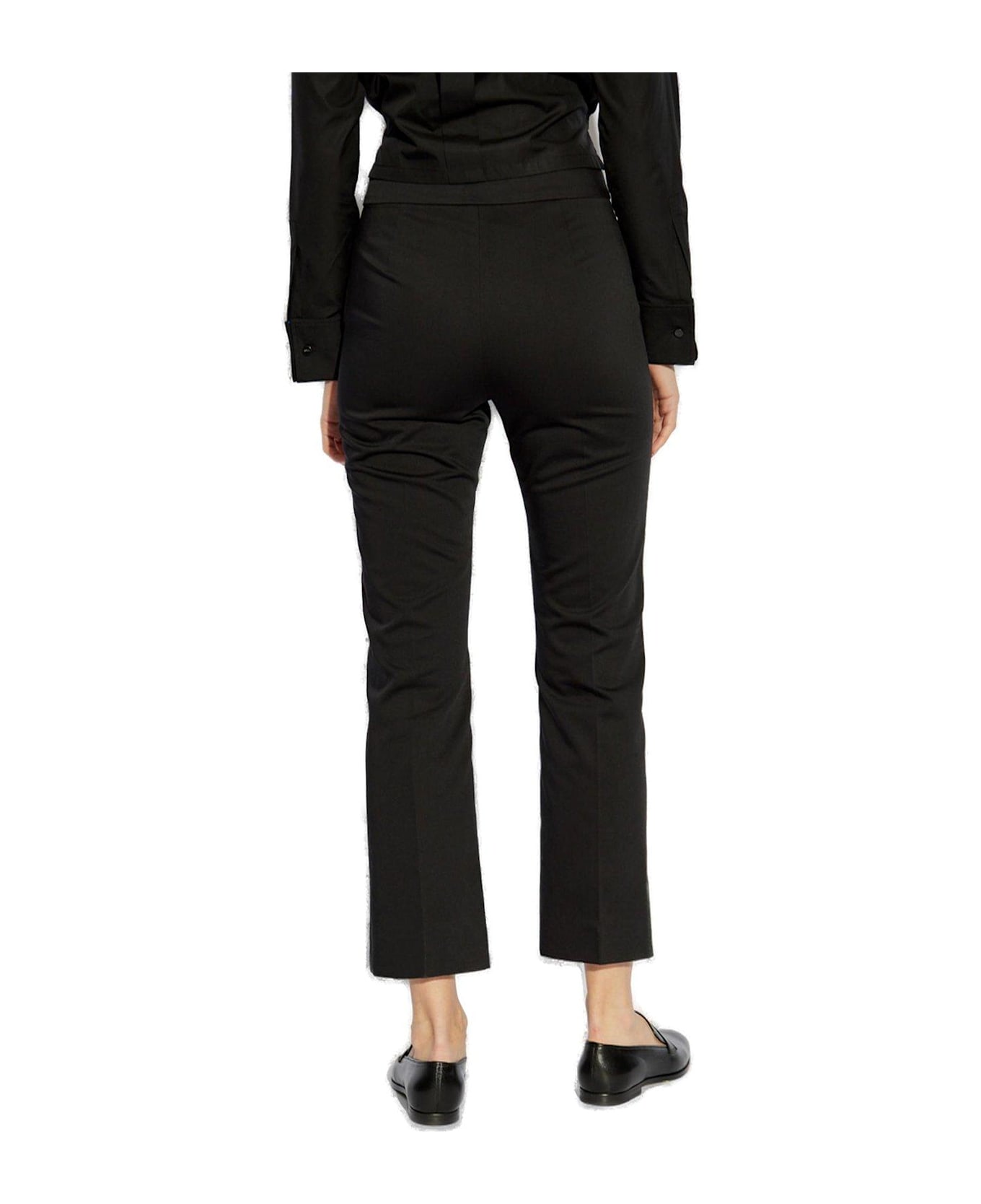 Max Mara Okra Pleat Detailed Cropped Trousers