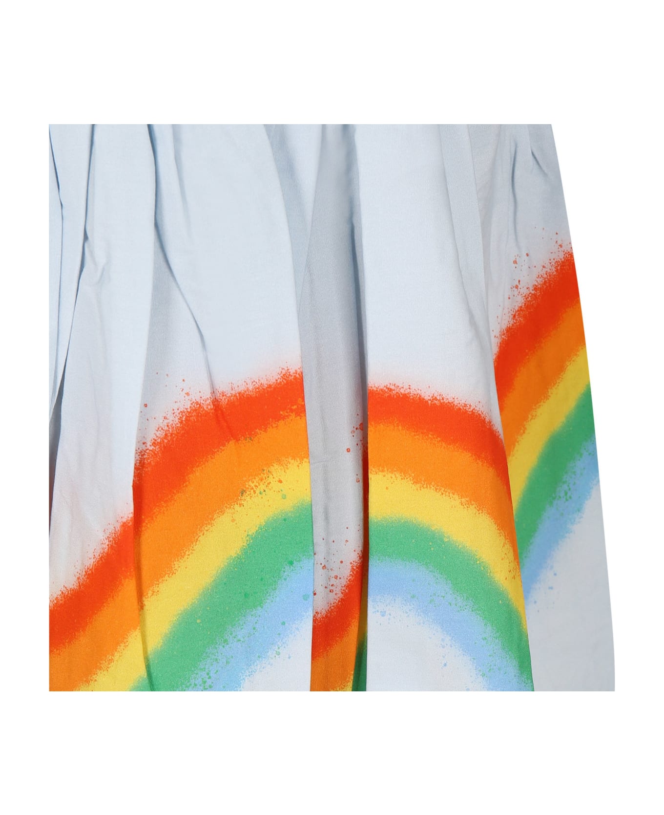 Molo Casual Sky Blue Skirt Bonnie For Girl With Rainbow - Light Blue ボトムス