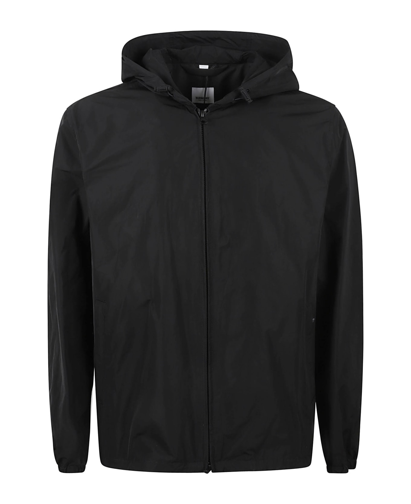 Burberry Rear Logo Hooded Zip Jacket - Black