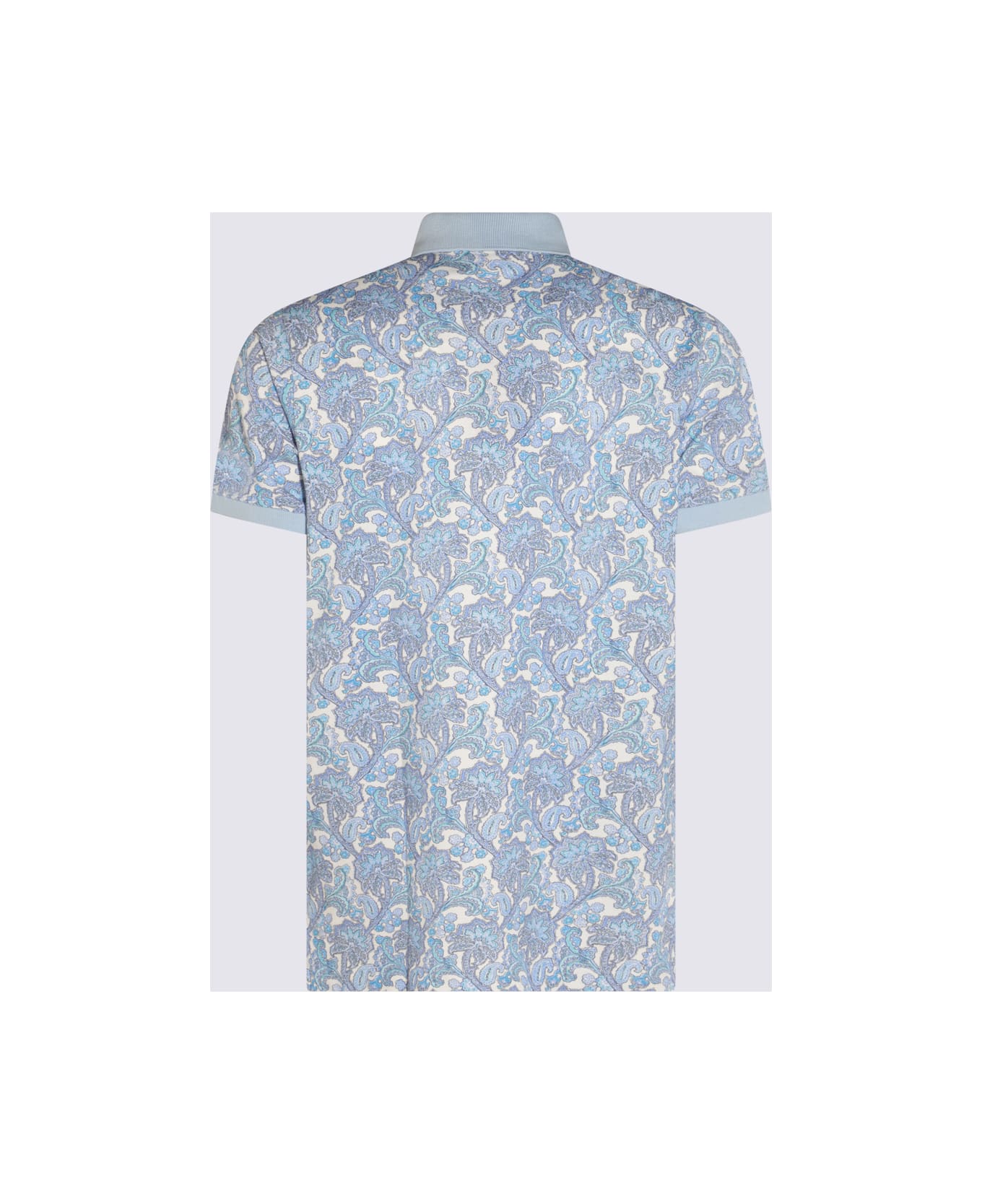 Etro Light Blue Cotton Polo Shirt