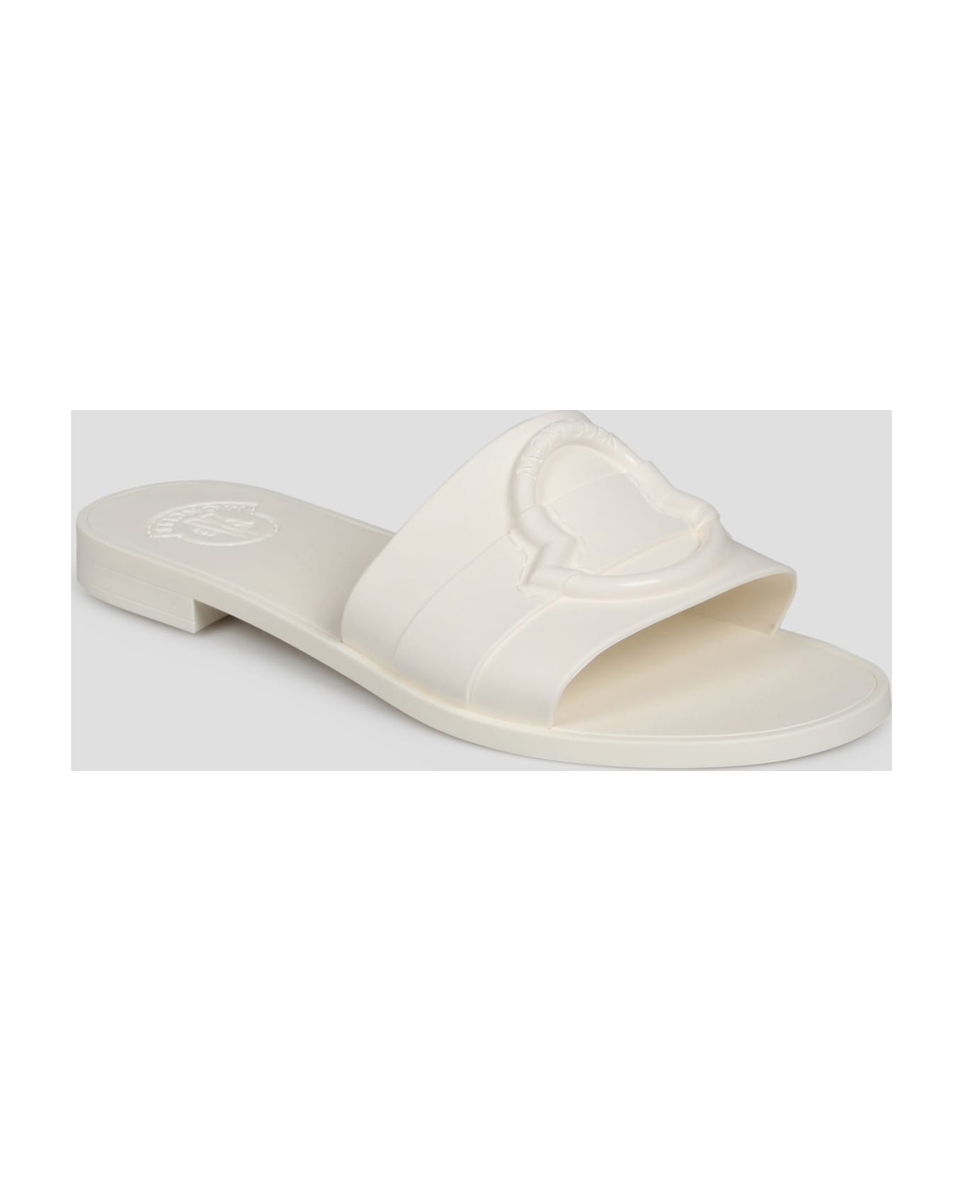 Moncler Mon Slide Sandal - White サンダル