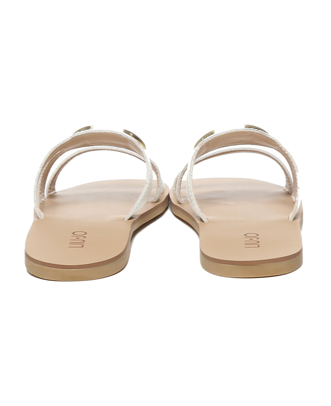 Liu-Jo Logo Flat Slippers - White