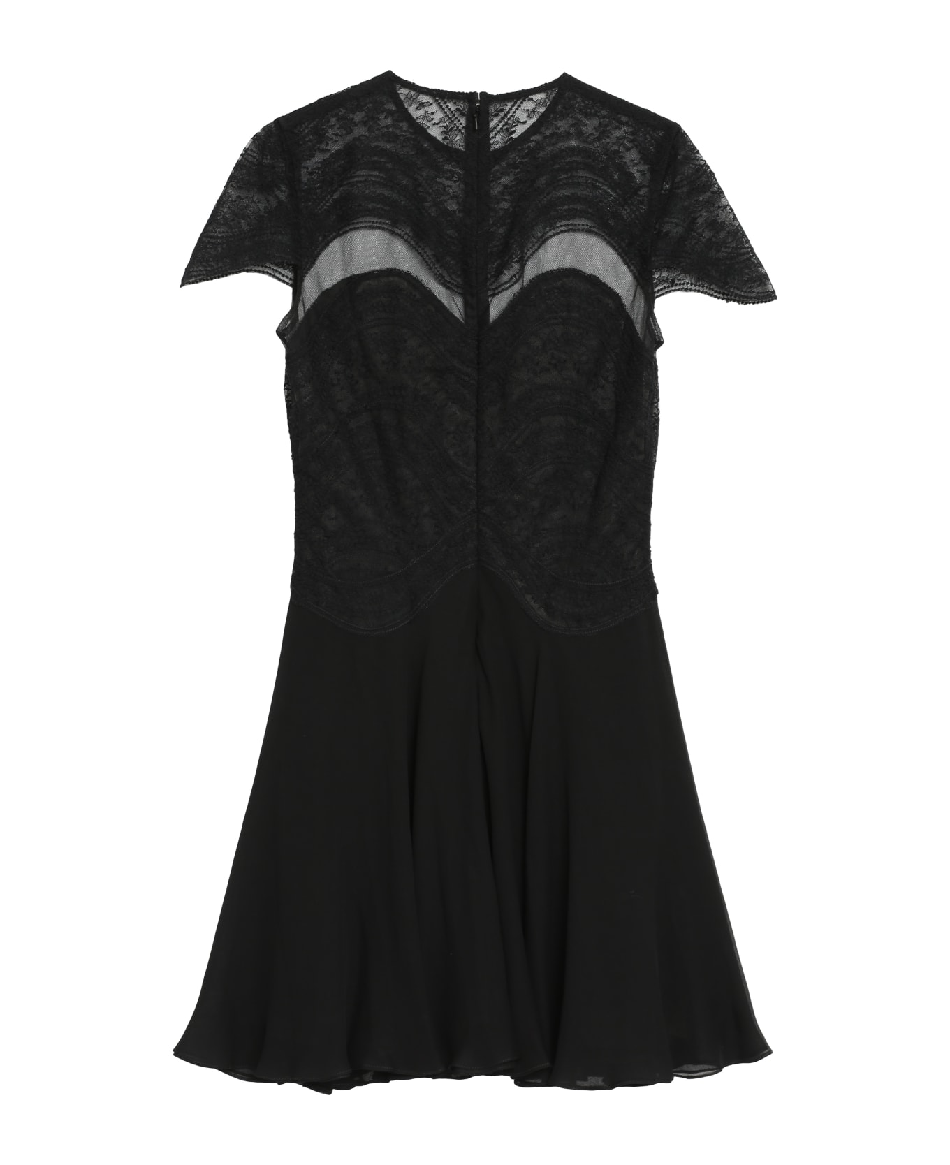 Costarellos Mangano Silk Georgette Dress - black