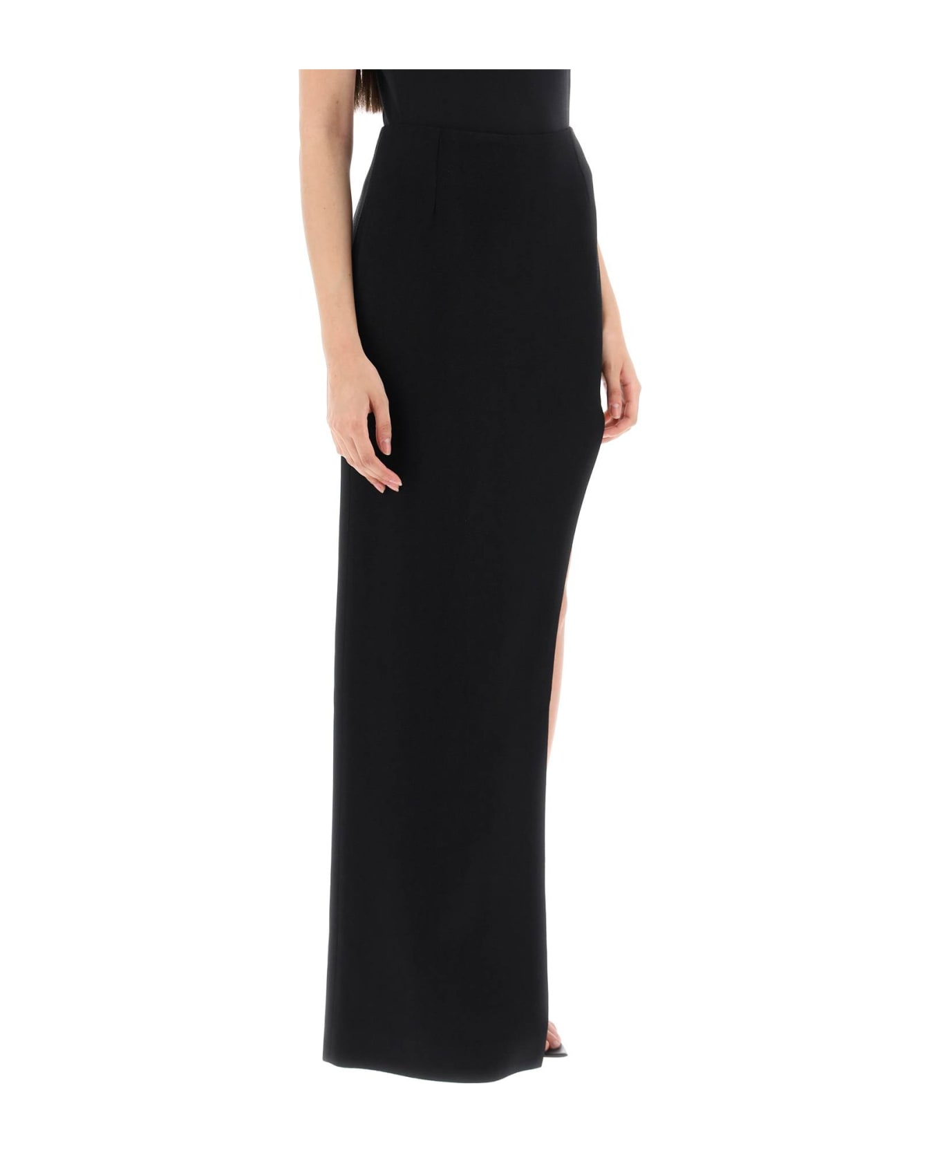 MVP Wardrobe 'plaza' Skirt With Asymmetrical Hem - NERO (Black) スカート