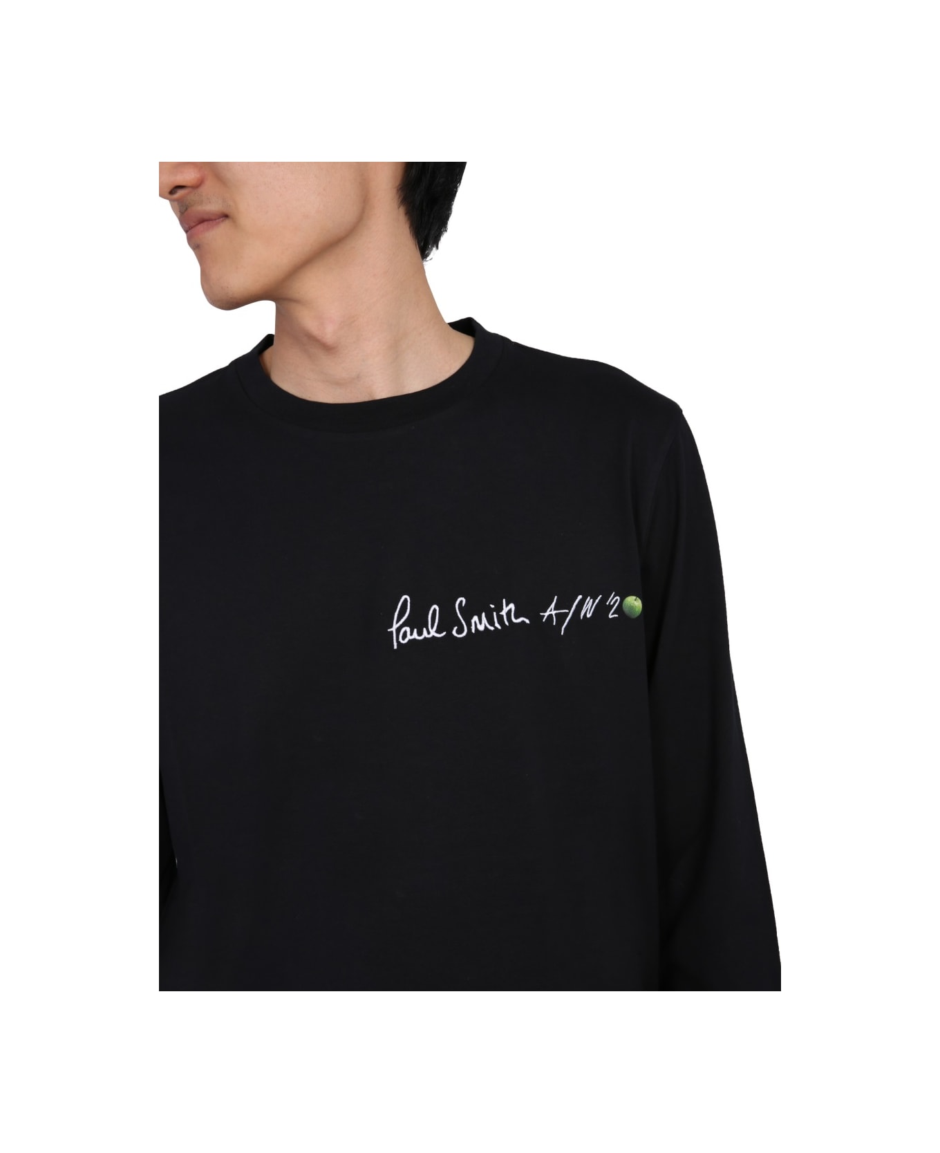 Paul Smith Long Sleeve T-shirt - BLACK フリース