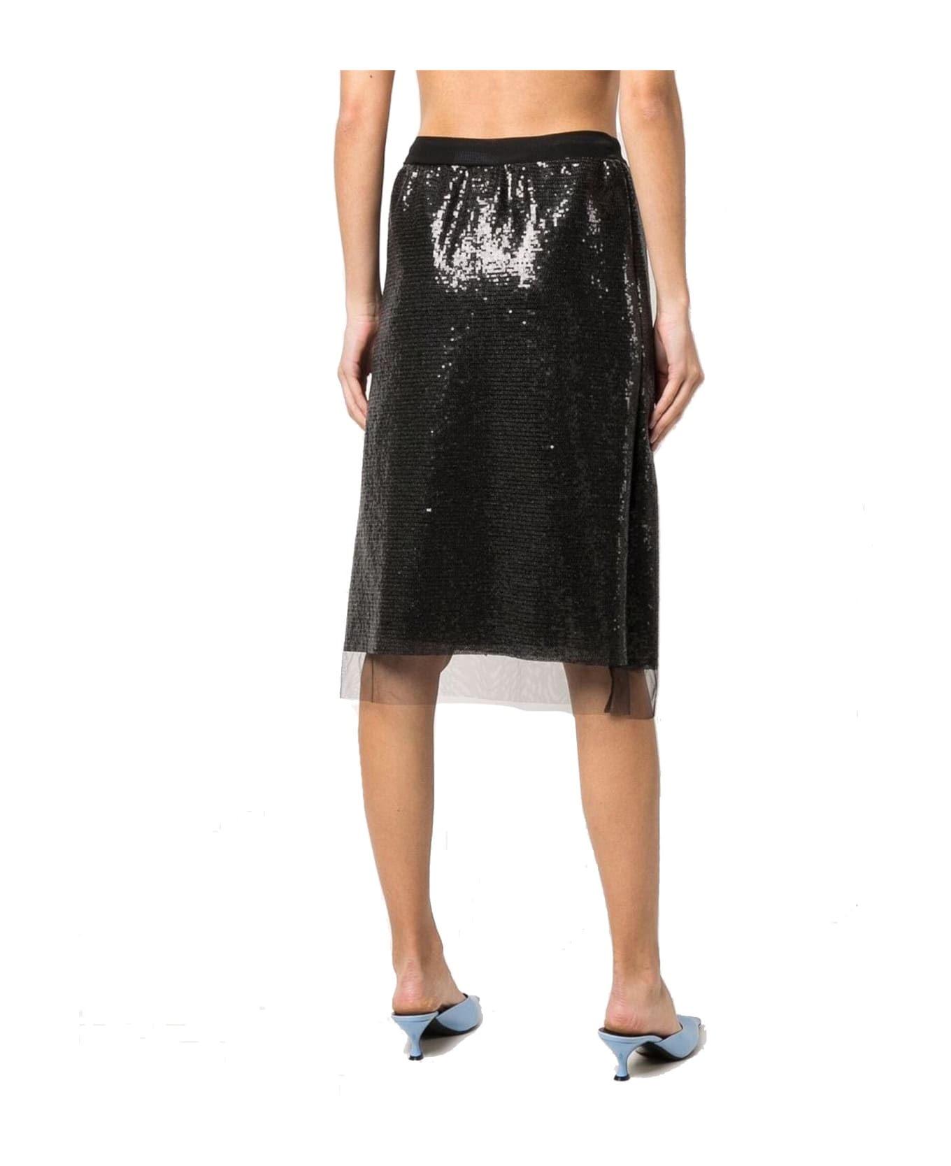 Prada Micropaillette Skirt - Black