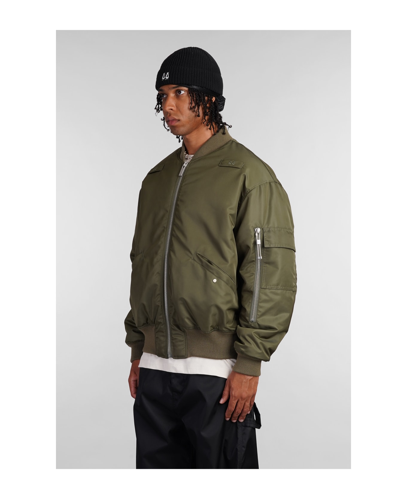 44 Label Group Bomber In Green Polyamide