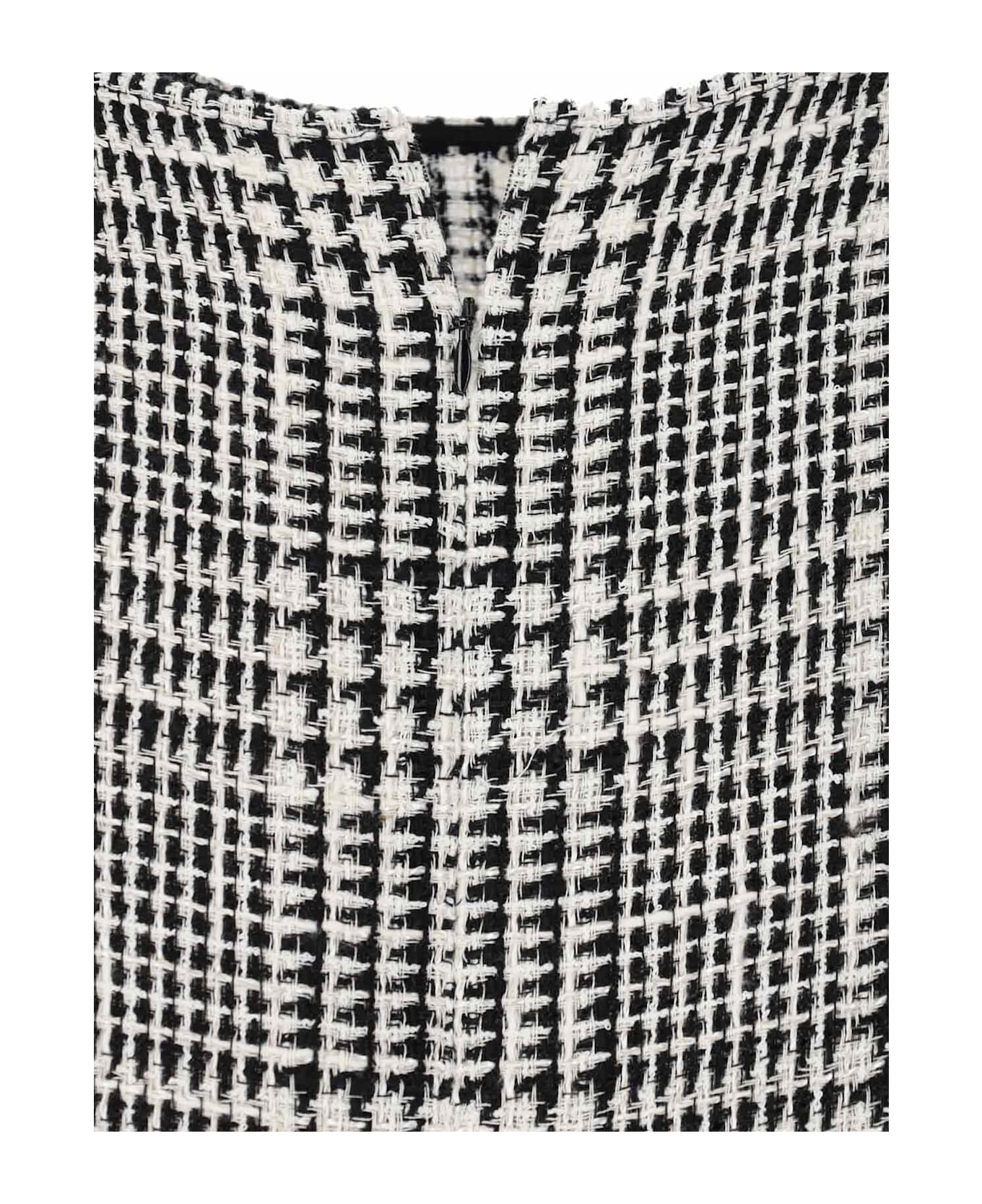 Gianluca Capannolo Houndstooth Foot Midi Dress - Black  