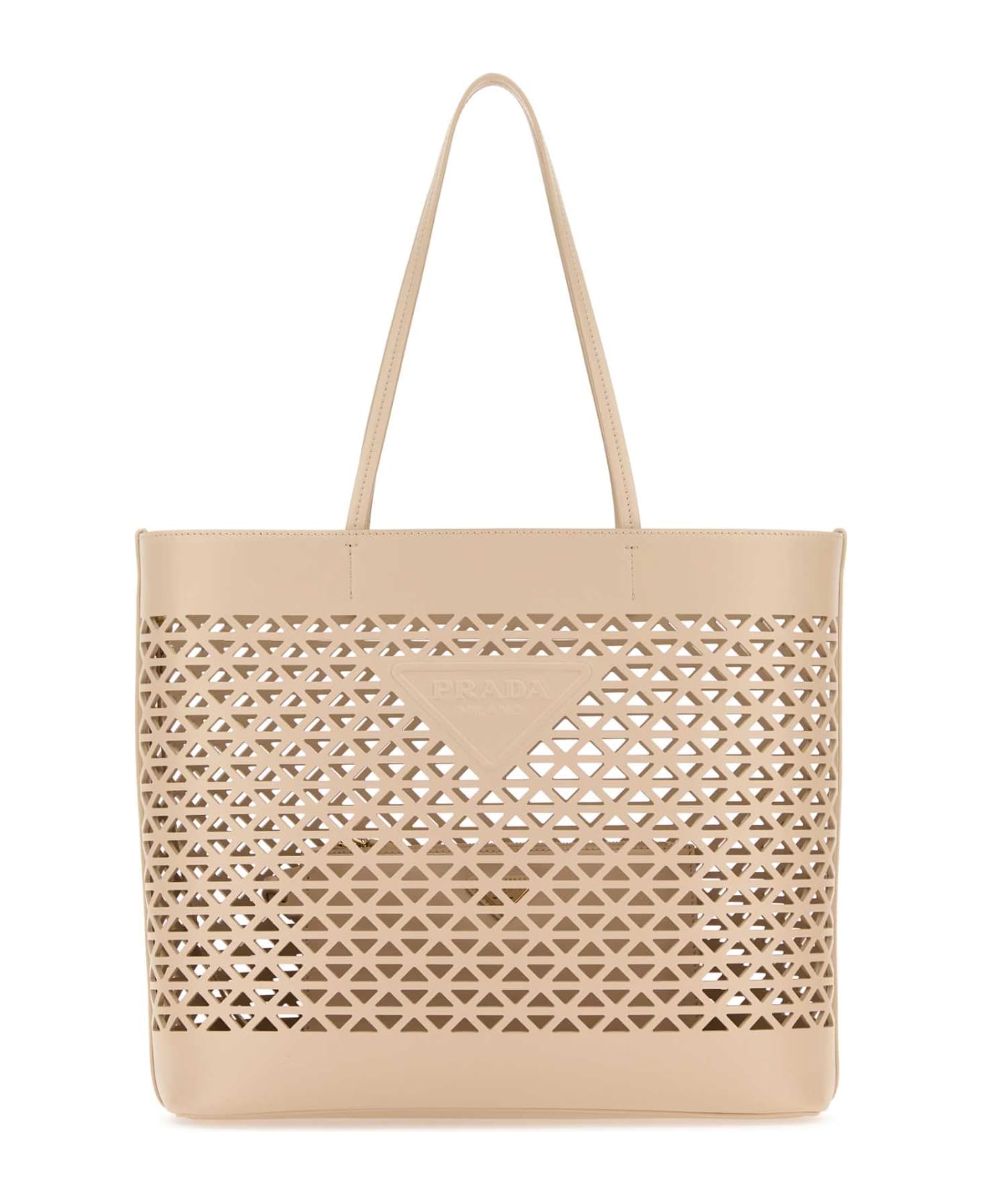 Prada Sand Leather Shopping Bag - TRAVERTINO トートバッグ