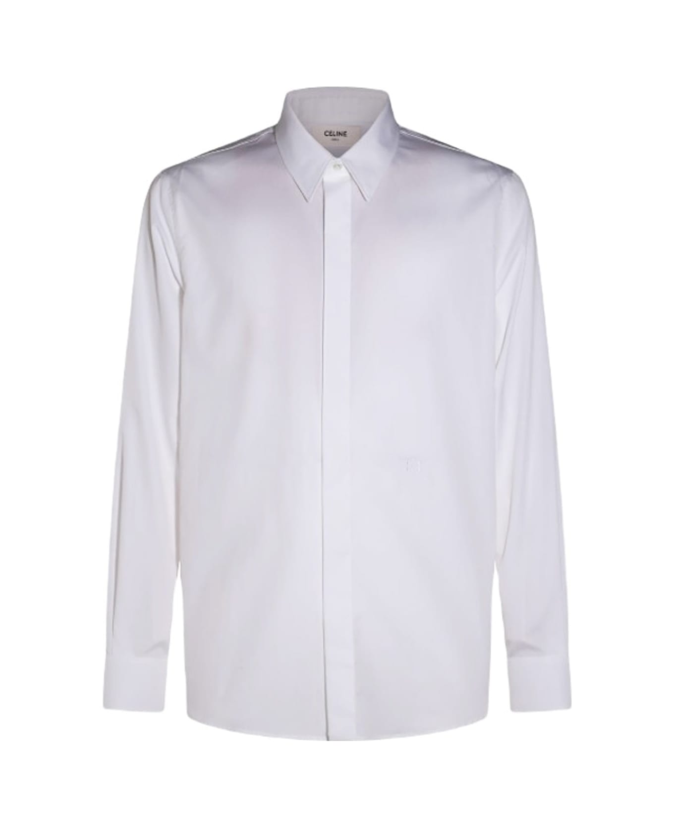 Celine Cotton Poplin Shirt - White