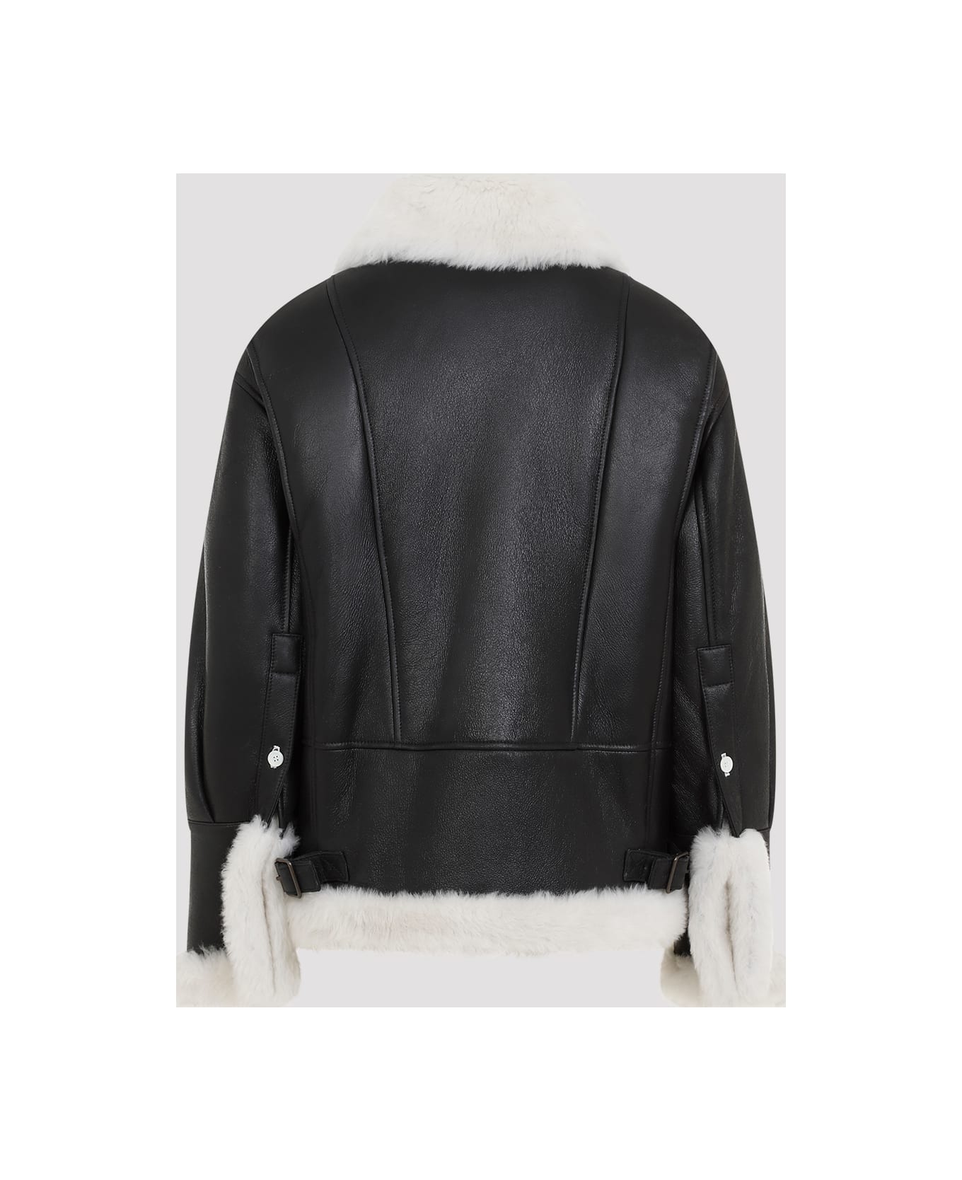 Loewe Shearling Jacket - White Black