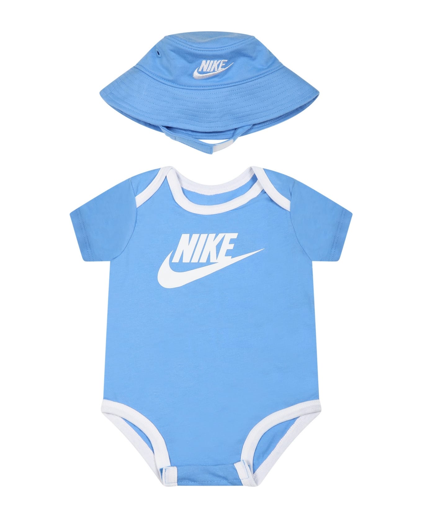 Nike Light Blue Set For Baby Boy With Iconic Swoosh - Light Blue
