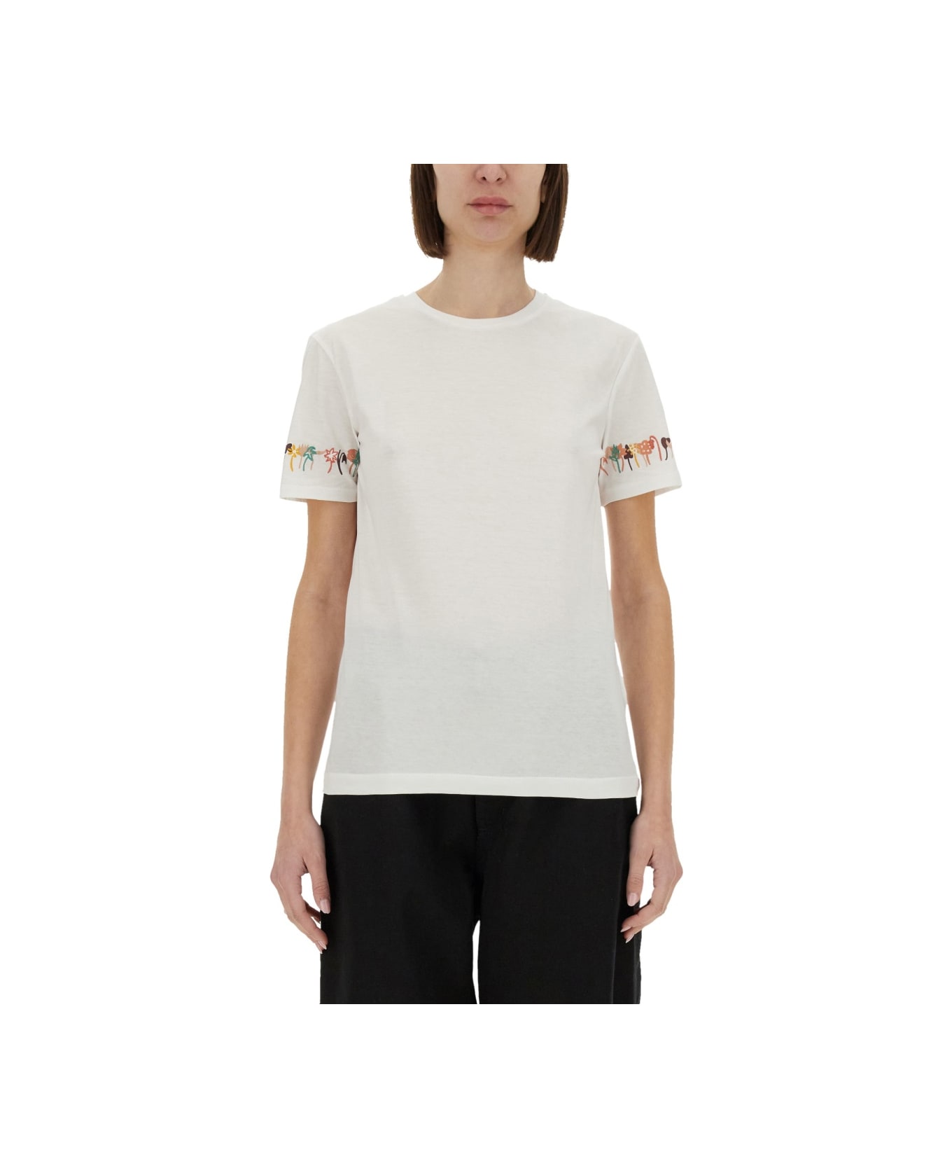 PS by Paul Smith T-shirt With Embroidery - WHITE