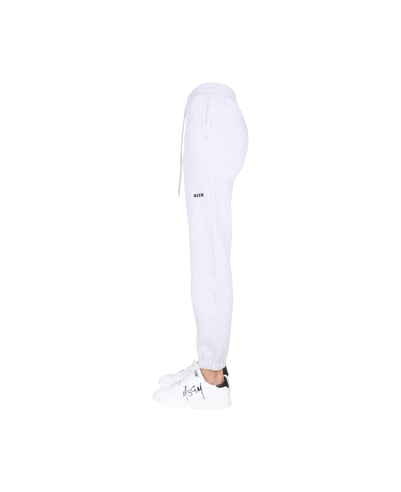 MSGM Jogging Pants With Logo Print - GREY スウェットパンツ