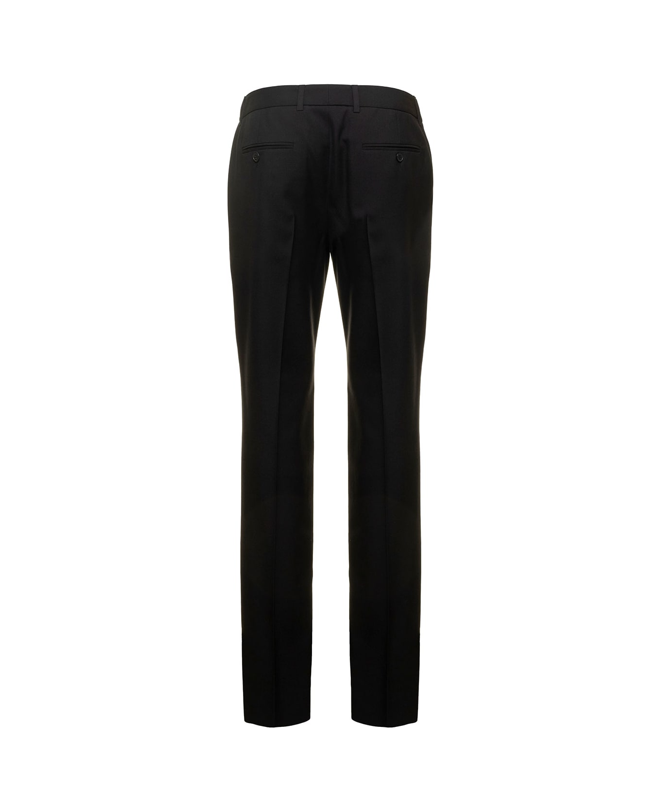 Saint Laurent Slim Pants With Welt Pockets - Black ボトムス