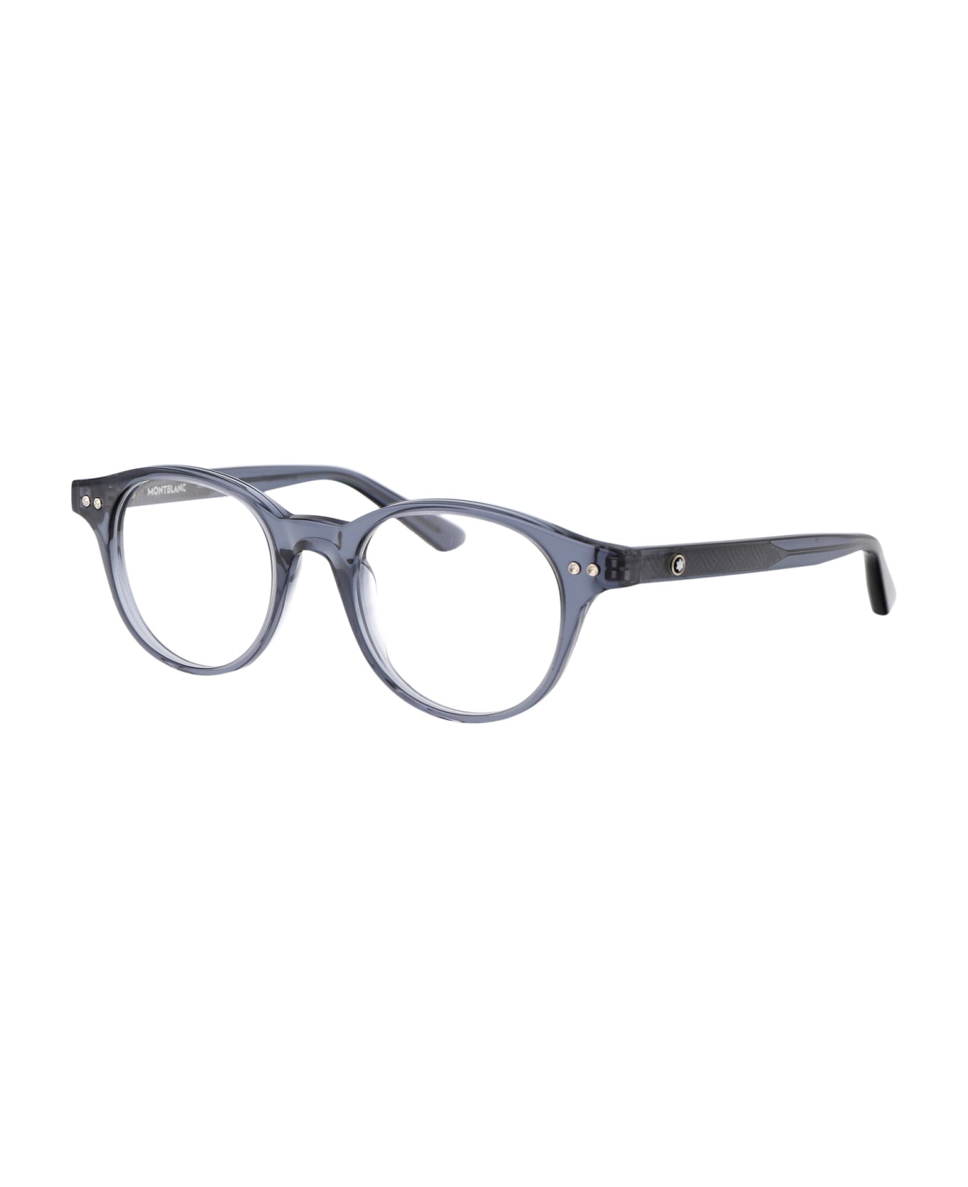 Montblanc Mb0255o Glasses - 003 BLUE BLUE TRANSPARENT アイウェア