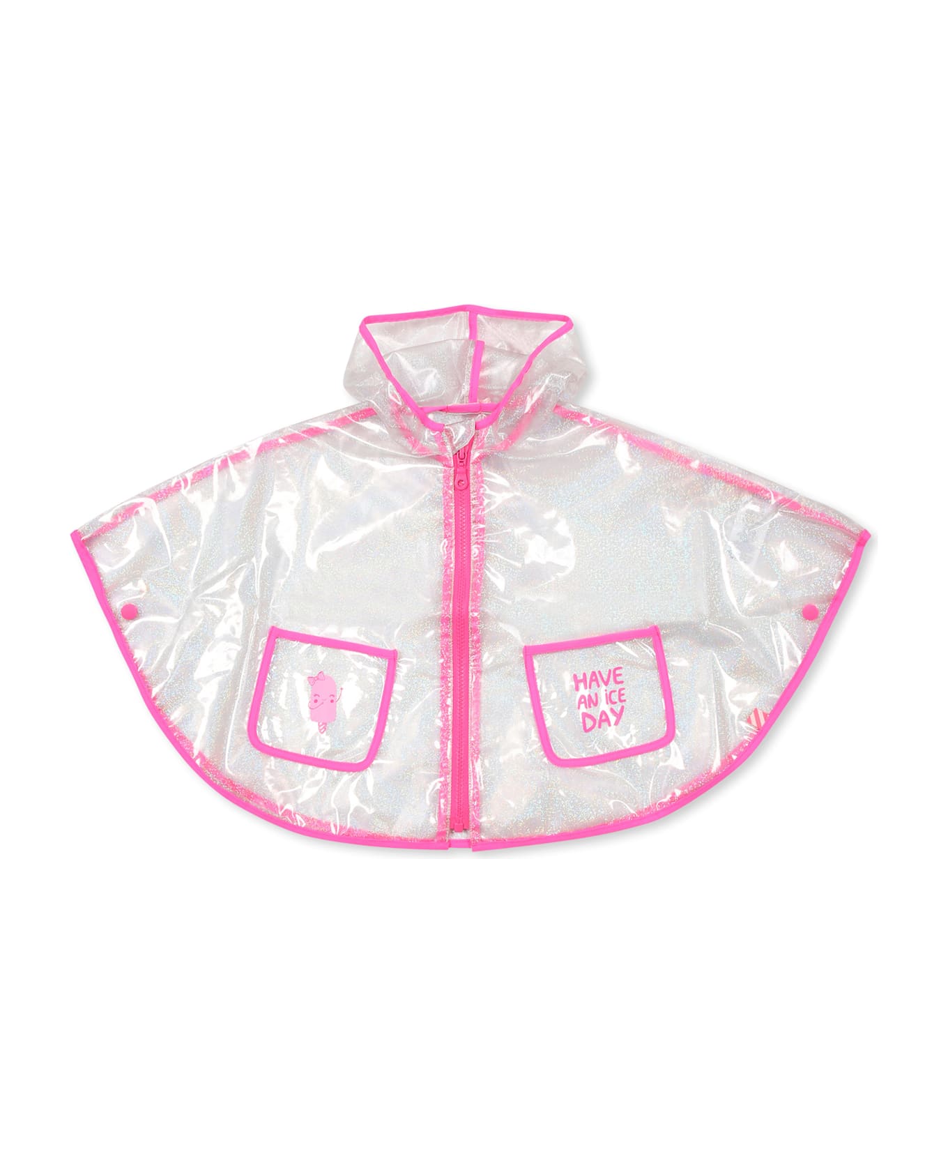 Billieblush Clear Raincoat For Baby Girl With Ice Cream - Transparent